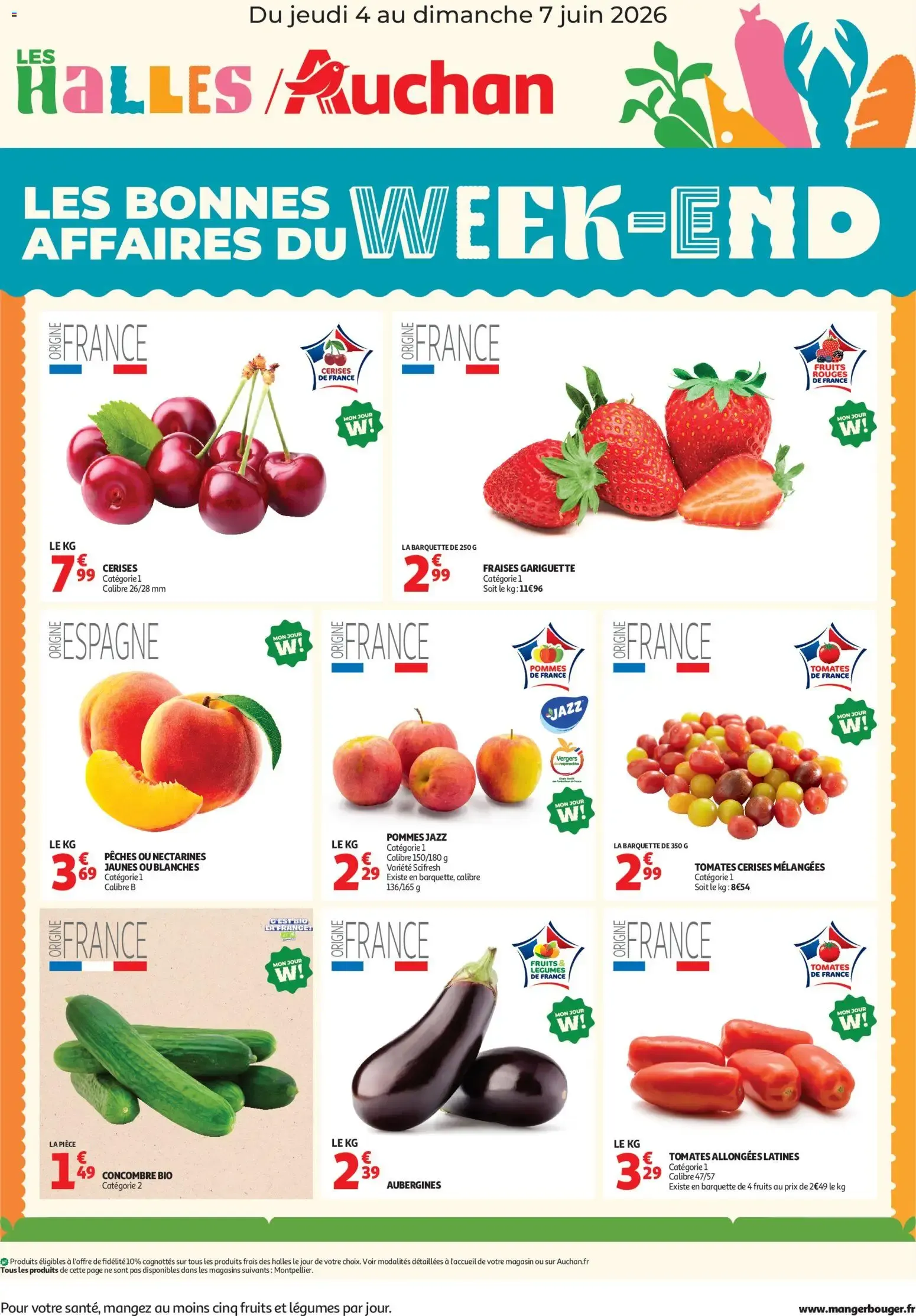 Auchan Les Halles - Les Bonnes Affaires du Week-End du 4 juin au 7 juin 2026 - Catalogue page 1