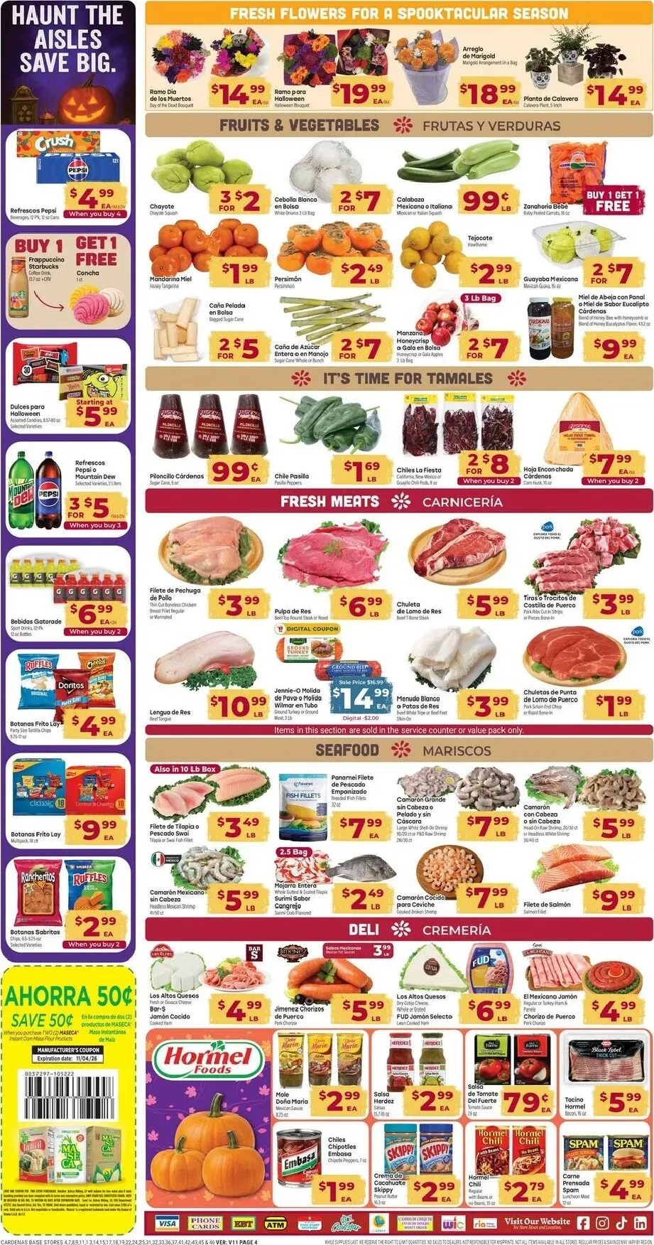 Weekly ad Current Cardenas Markets leaflet valid from Wednesday 10/28/2026 to Tuesday 11/03/2026 from October 28 to November 3 2026 - Page 4