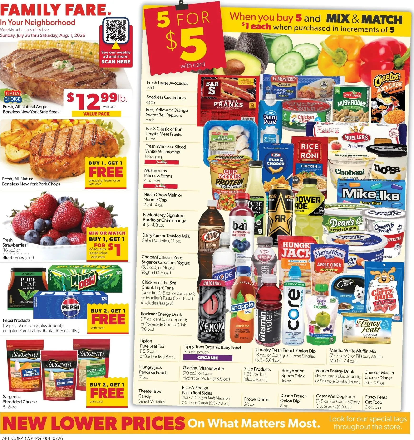 Current Family Fare leaflet valid from Sunday 07/26/2026 to Saturday 08/01/2026