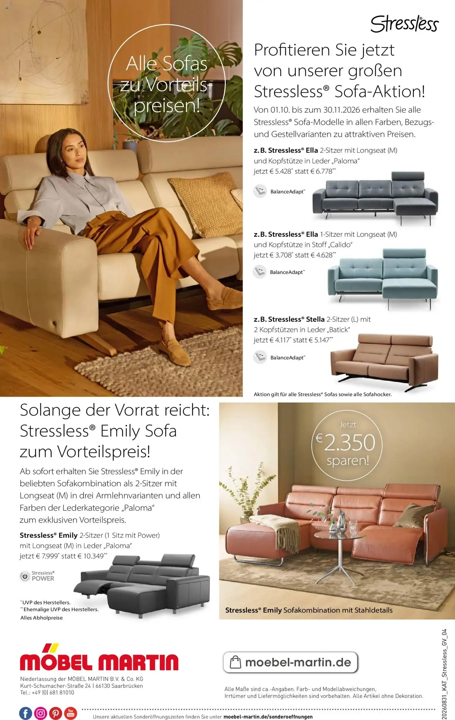 Möbel Martin Katalog Stressless (ab 31.08.2026) zum Blättern von 31. August bis 30. November 2026 - Prospekt seite 4