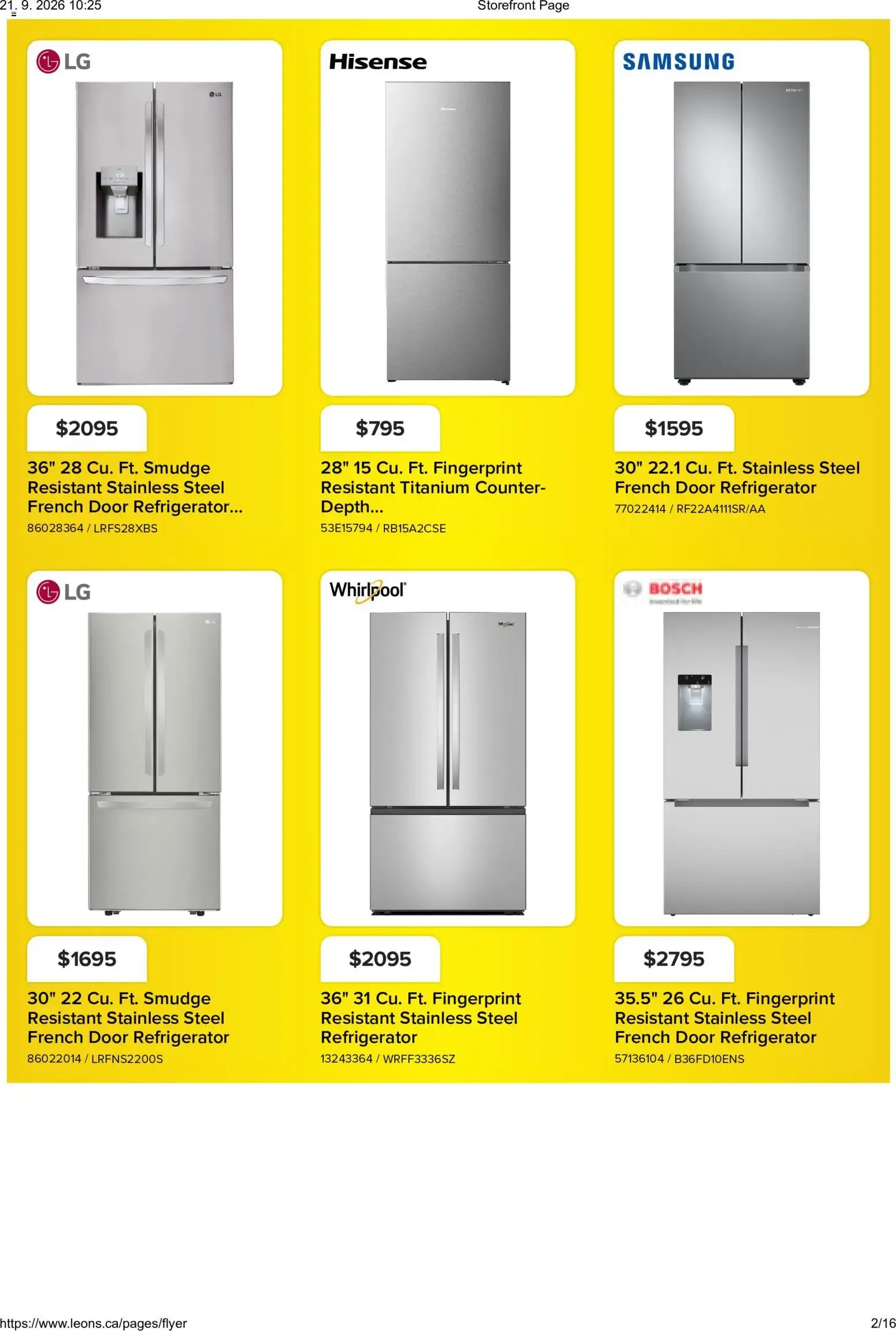 Leon's - Best Brands For Less! Appliances from September 17 to September 23 2026 - flyer page 2