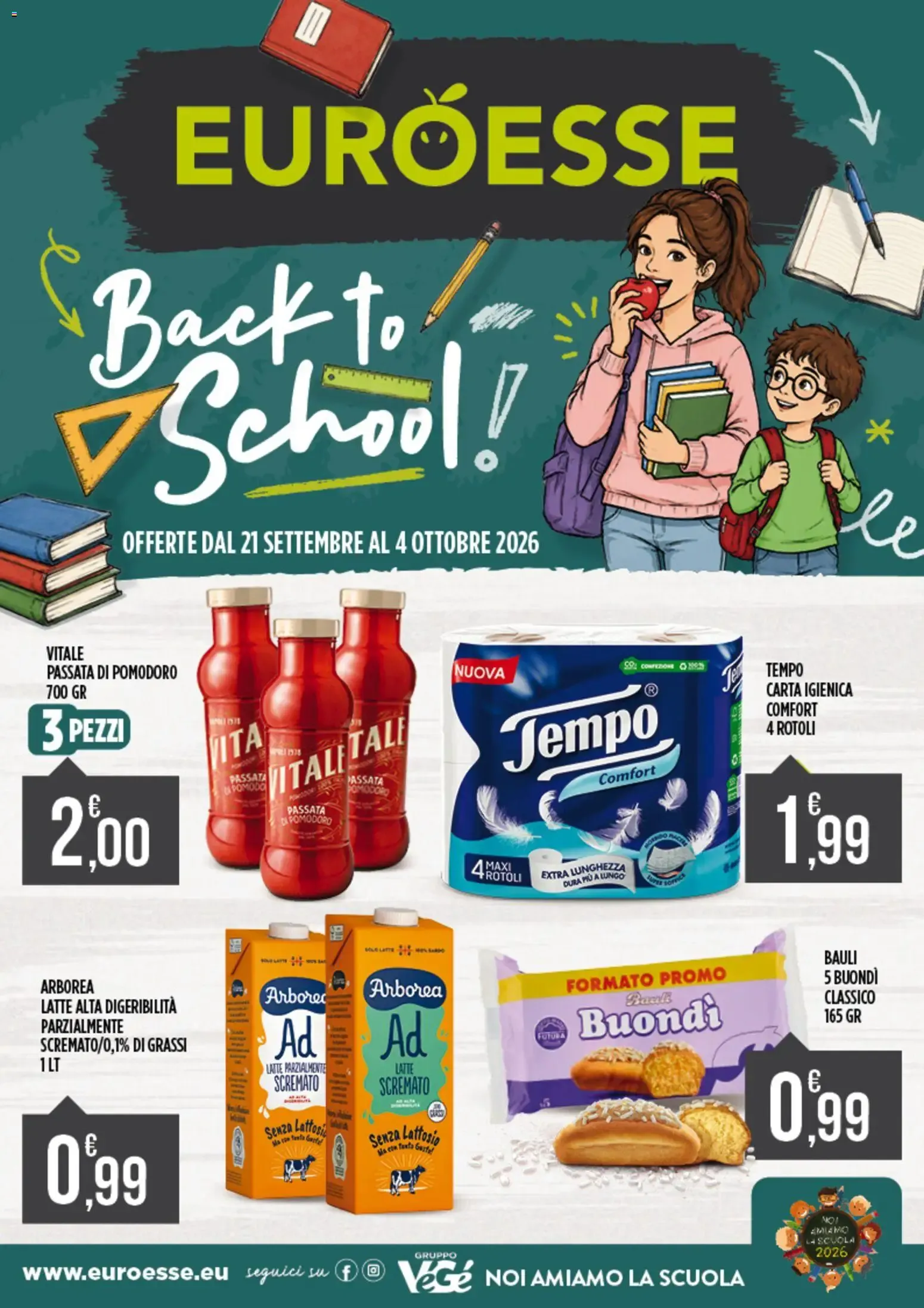Euroesse Volantino Back to School: Offerte dal 21/09/2026 al 04/10/2026