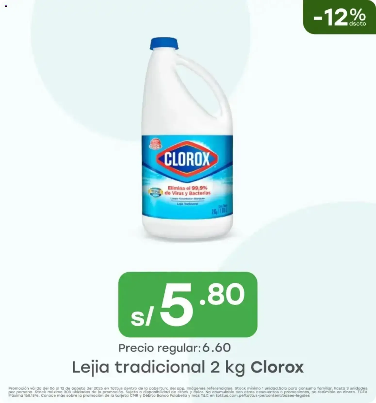 Catalogo de Oferta Leche Gloria pack 6 unidades en Tottus 6 de agosto al 12 de agosto 2026 - Pag 6