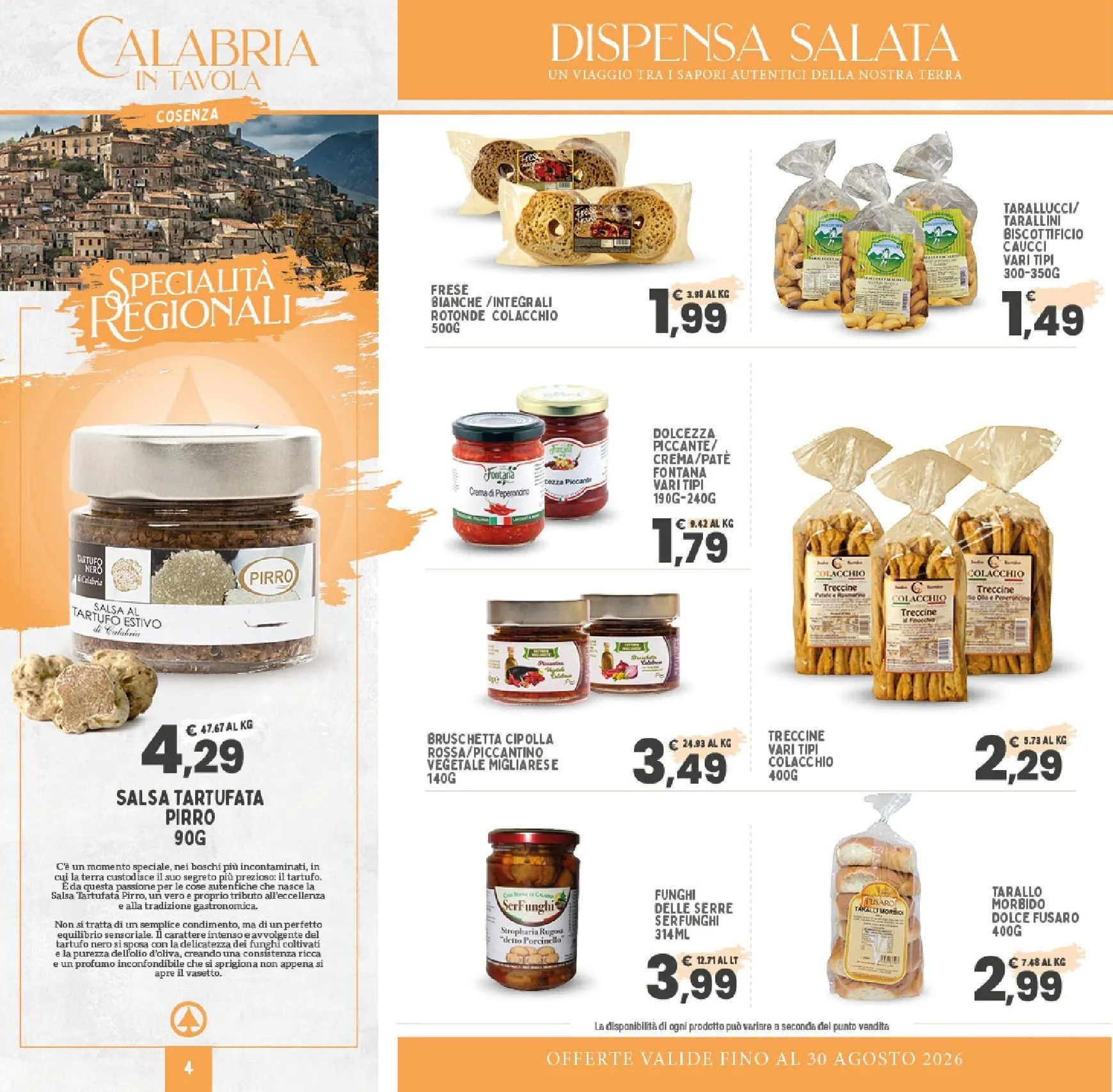 Specialità Regionali Calabria in Tavola da 20 luglio a 30 agosto di 2026 - Pagina del volantino 4