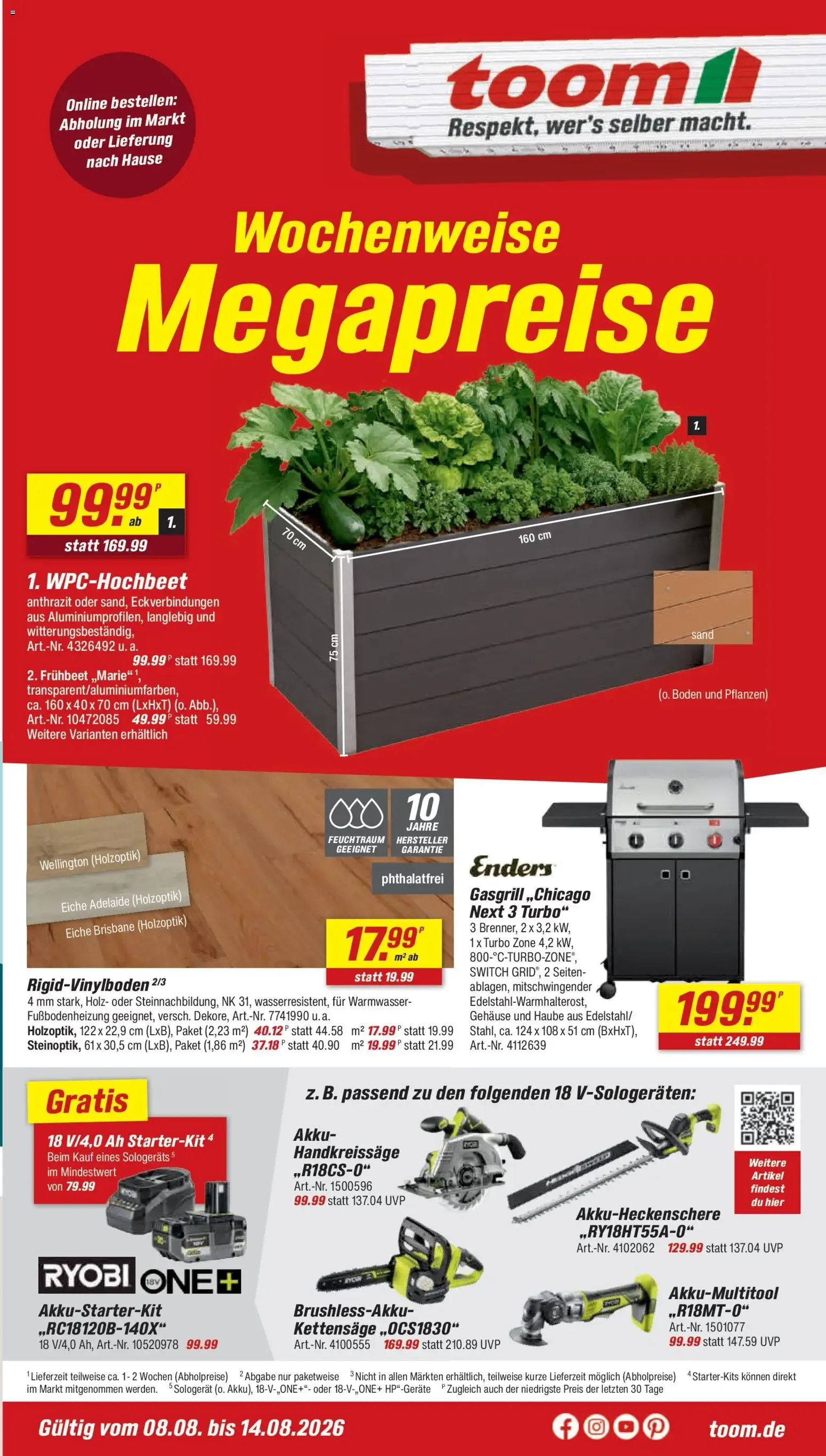 Toom Baumarkt Prospekt (ab 08.08.2026) zum Blättern