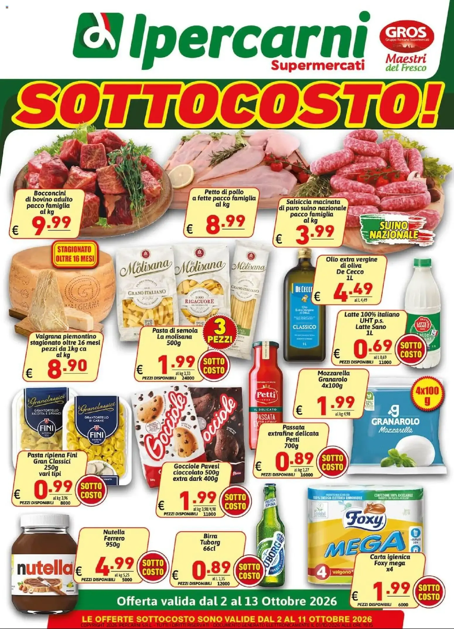 Ipercarni volantino dal 02/10/2026 - online Offerte da 2 ottobre a 11 ottobre di 2026 - Pagina del volantino 1