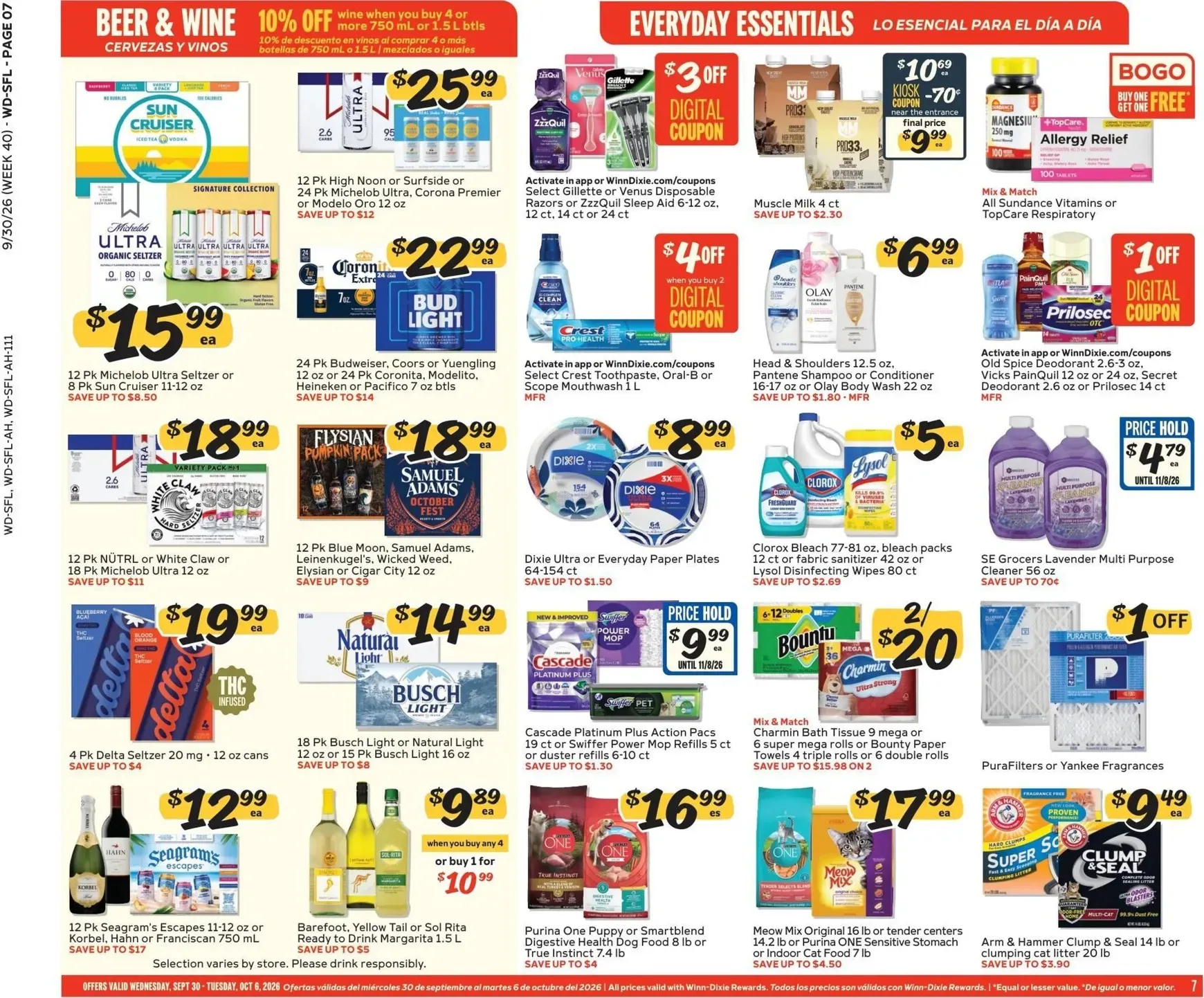 Weekly ad Current Winn-Dixie leaflet valid from Wednesday 09/30/2026 to Tuesday 10/06/2026 from September 30 to October 6 2026 - Page 7