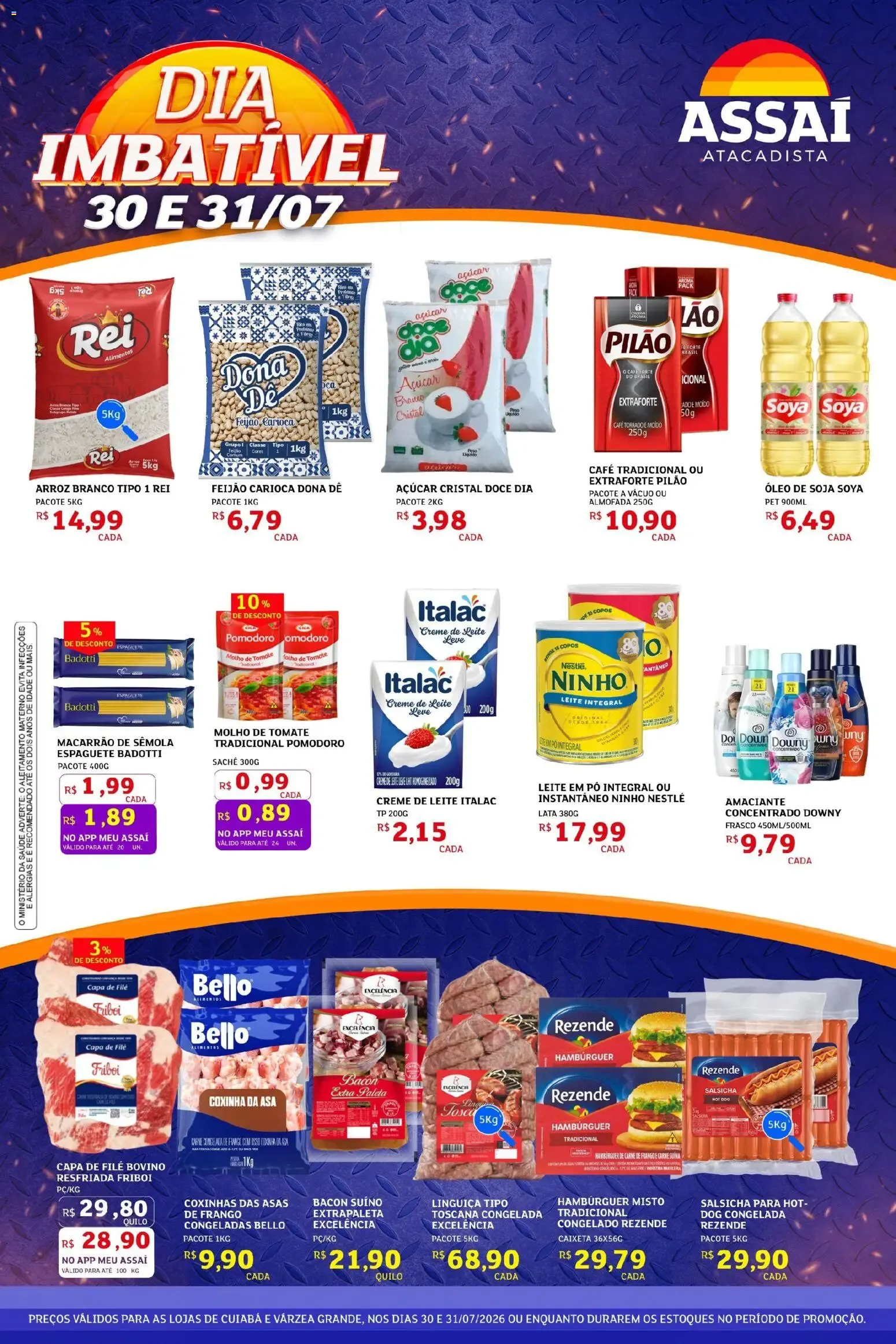 Encarte de Assaí Atacadista - Dia Imbatível 30 e 31/07 30 de julho até 31 de julho 2026 - Pagina 1