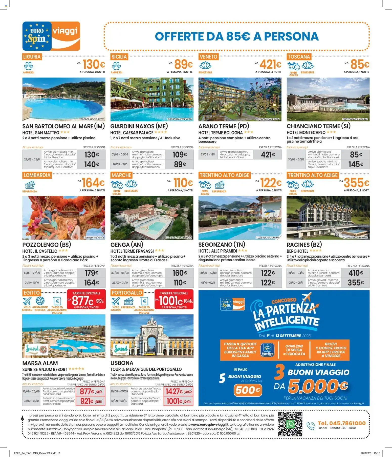 Offerte di Viaggio Eurospin da 24 agosto a 6 settembre di 2026 - Pagina del volantino 1