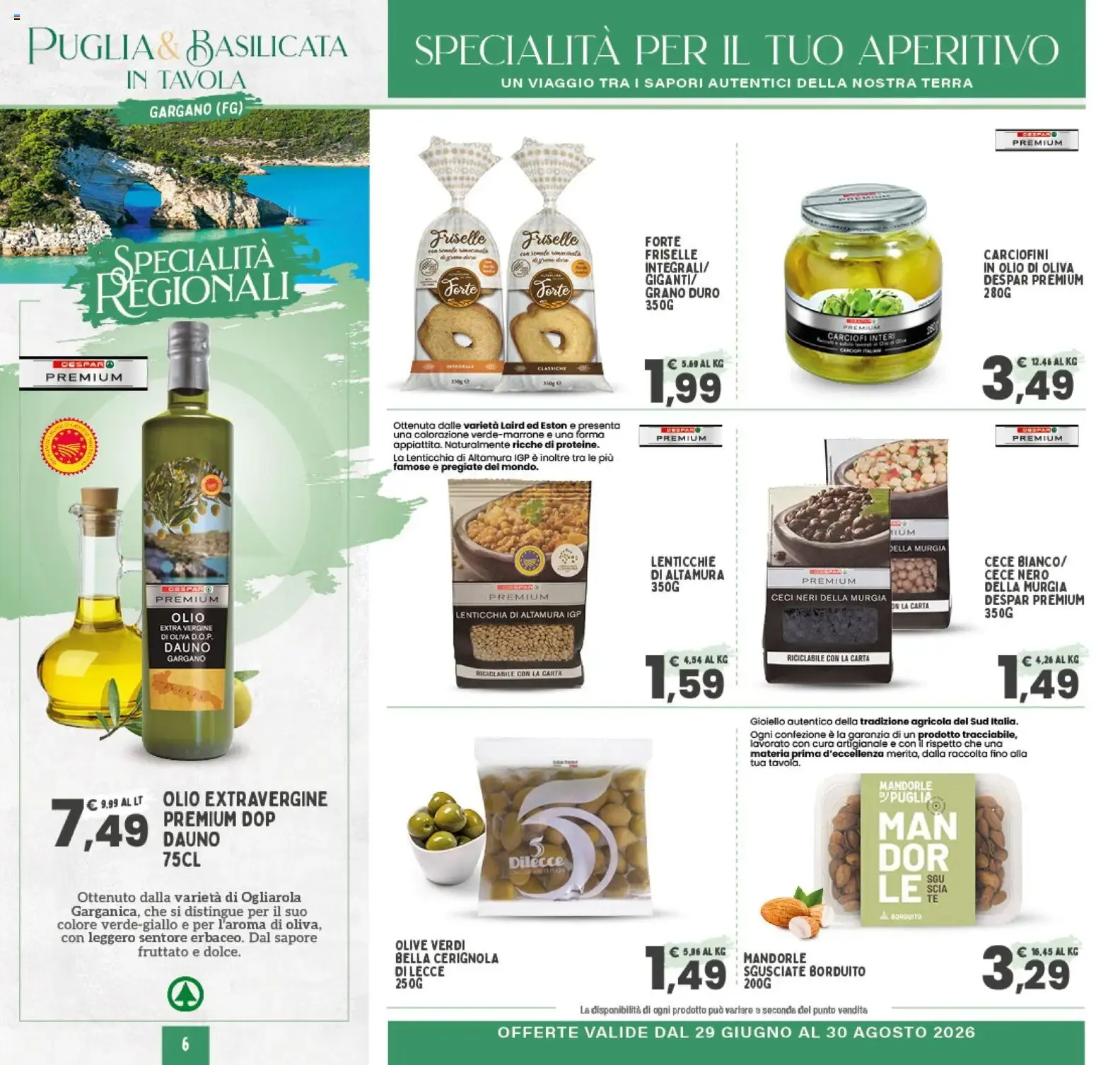 Specialità Regionali Puglia & Basilicata in Tavola da 29 giugno a 30 agosto di 2026 - Pagina del volantino 6