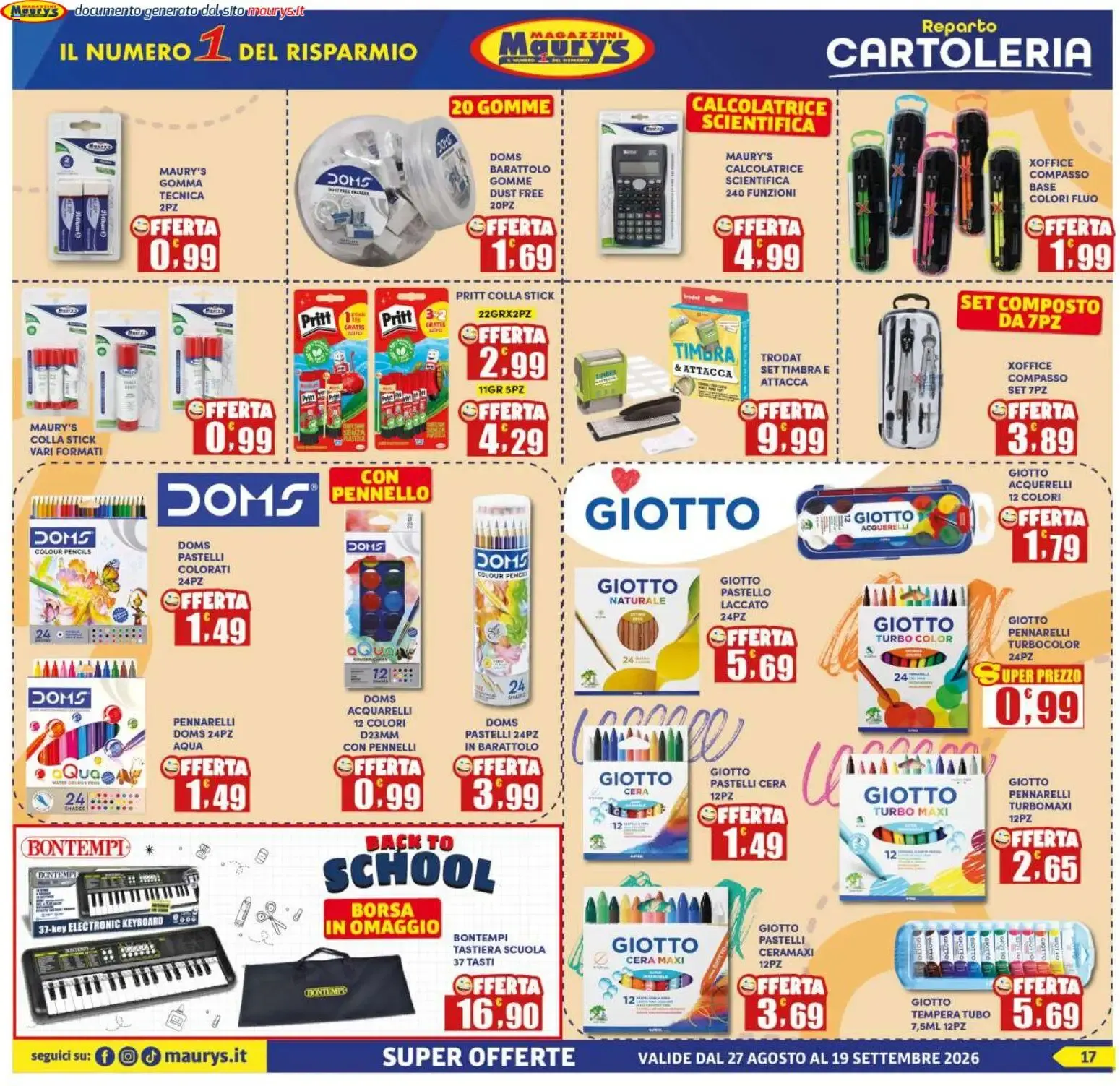 Maury's volantino dal 27/08/2026 - online Offerte da 27 agosto a 19 settembre di 2026 - Pagina del volantino 17