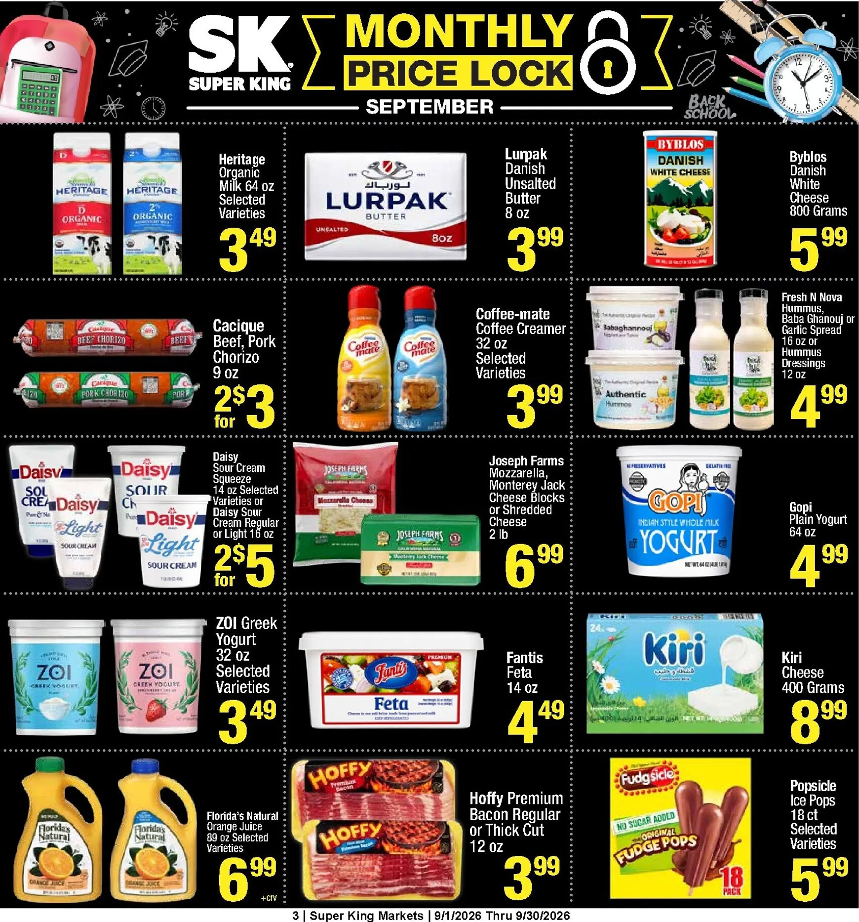 Weekly ad SK Super King Monthly Price Lock September from September 1 to September 30 2026 - Page 3