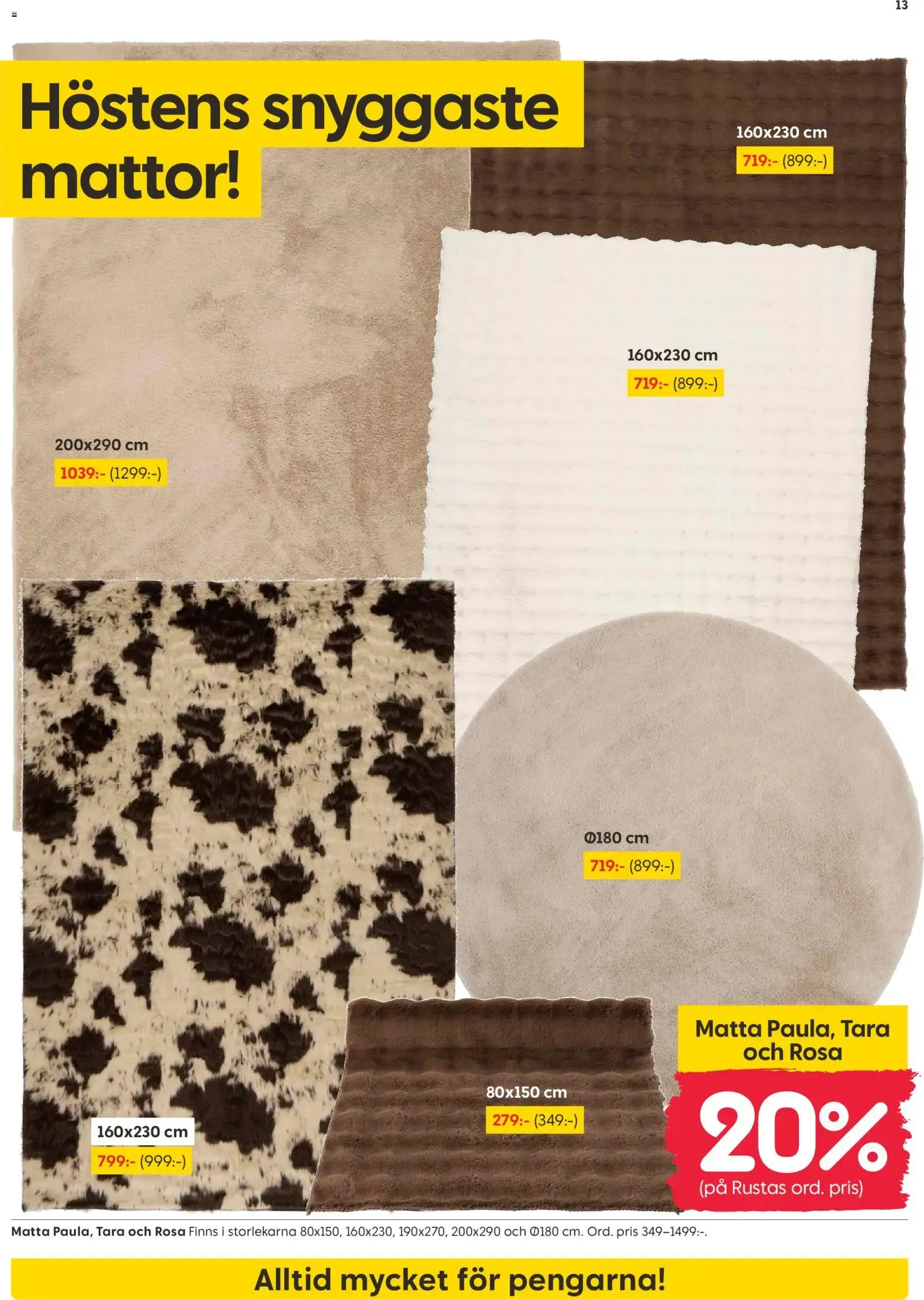 Rusta erbjudanden från 17/08/2026 - 23/08/2026 > Reklamblad nuvarande rabatter från 17 augusti till 23 augusti 2026 - Reklamblad sidor 13