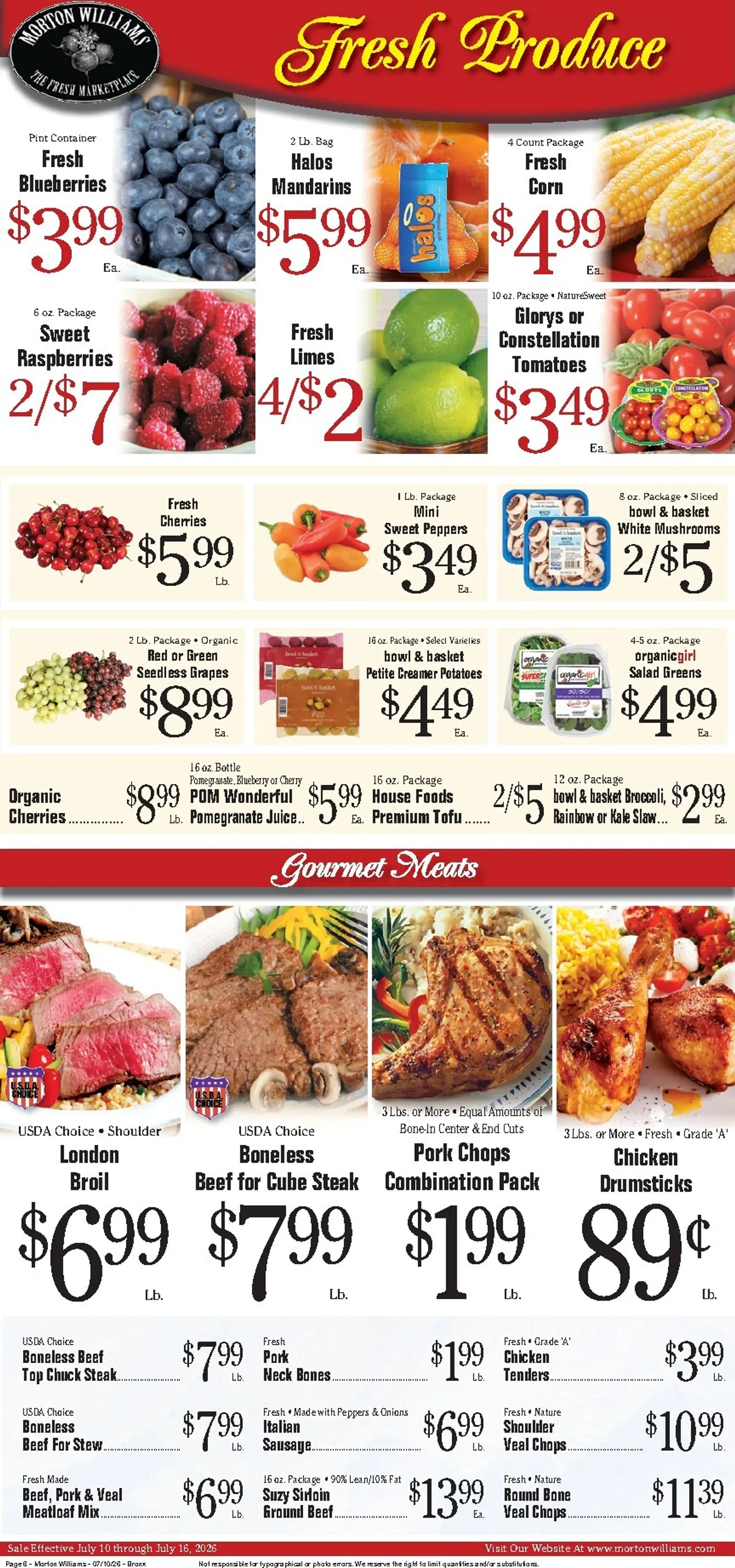 Weekly ad Current Morton Williams - Bronx leaflet valid from Friday 07/10/2026 to Thursday 07/16/2026 from July 10 to July 16 2026 - Page 6