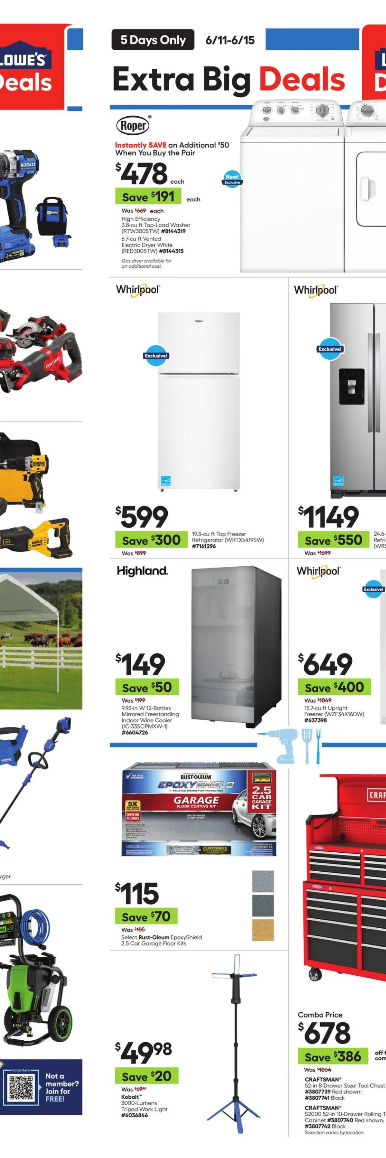 Weekly ad Lowe's Extra Big Deals from June 11 to June 15 2026 - Page 1