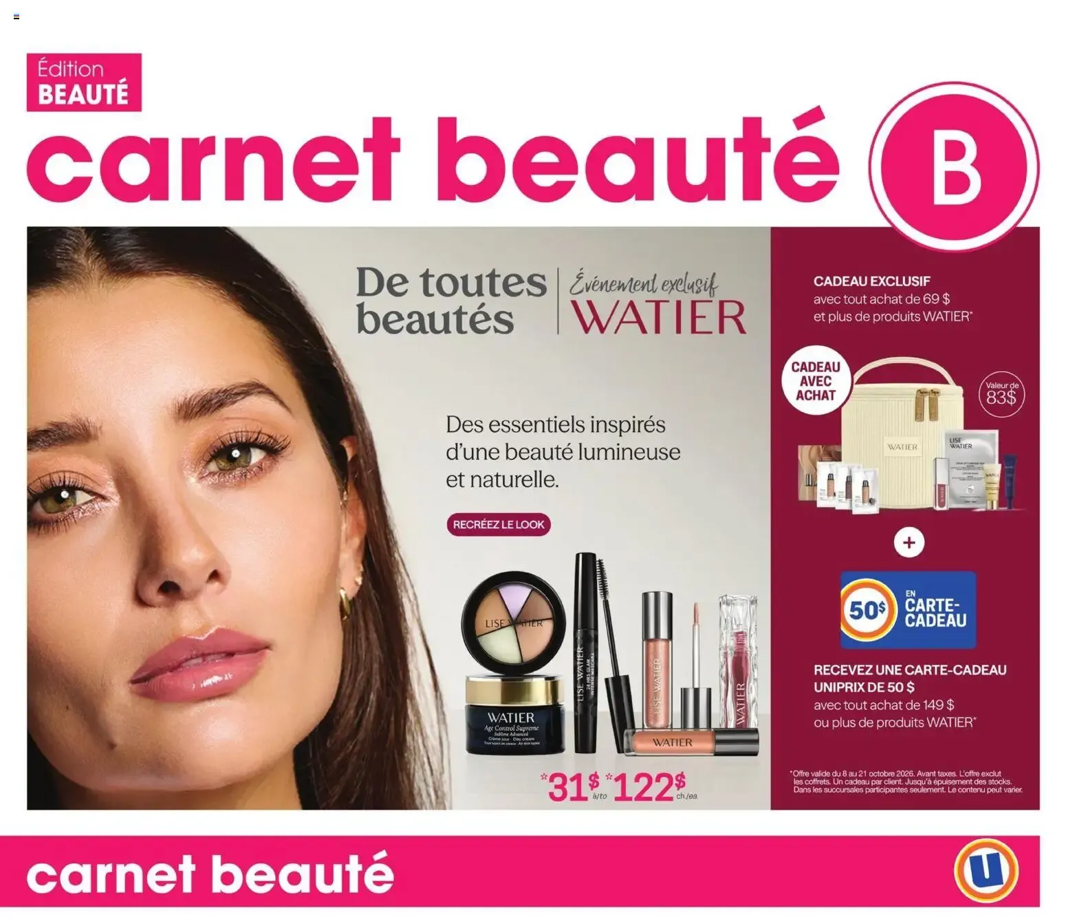 Uniprix - Carnet beauté from Oct 8, 2026 > weekly specials & deals from October 8 to October 21 2026 - flyer page 1
