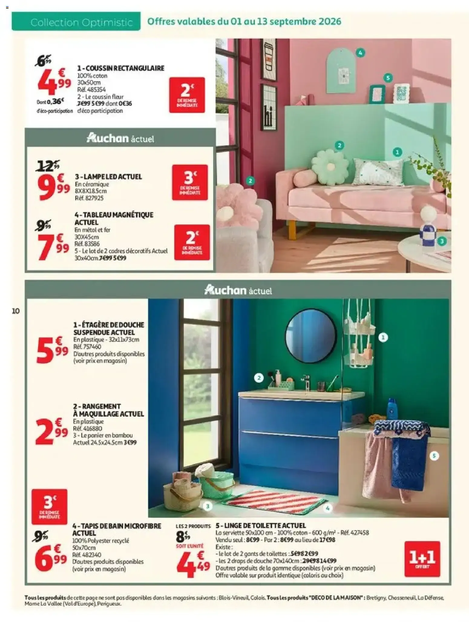 Auchan Inspiration déco à partir du 01/09/2026 - promo en ligne du 1 septembre au 1 novembre 2026 - Catalogue page 10