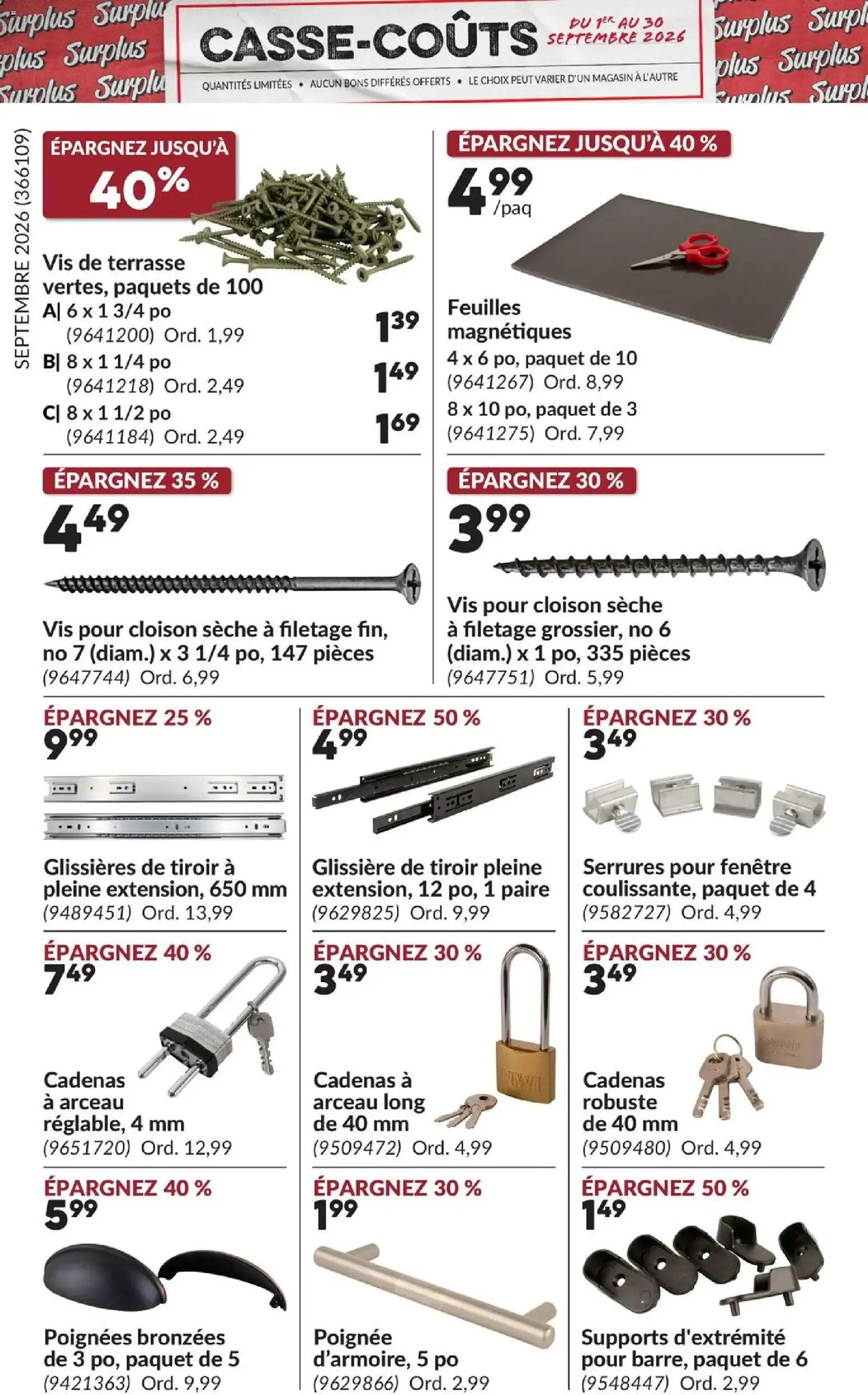 Princess Auto Casse-Coûts from September 1 to September 30 2026 - flyer page 10