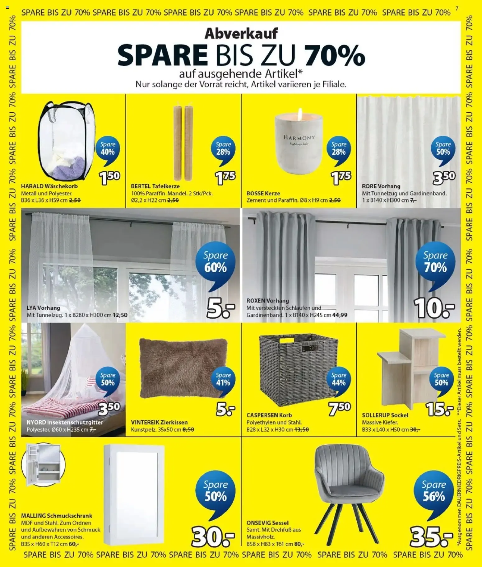 JYSK Sale: Spare bis zu 70% von 7. Juni bis 11. Juli 2026 - Prospekt seite 7