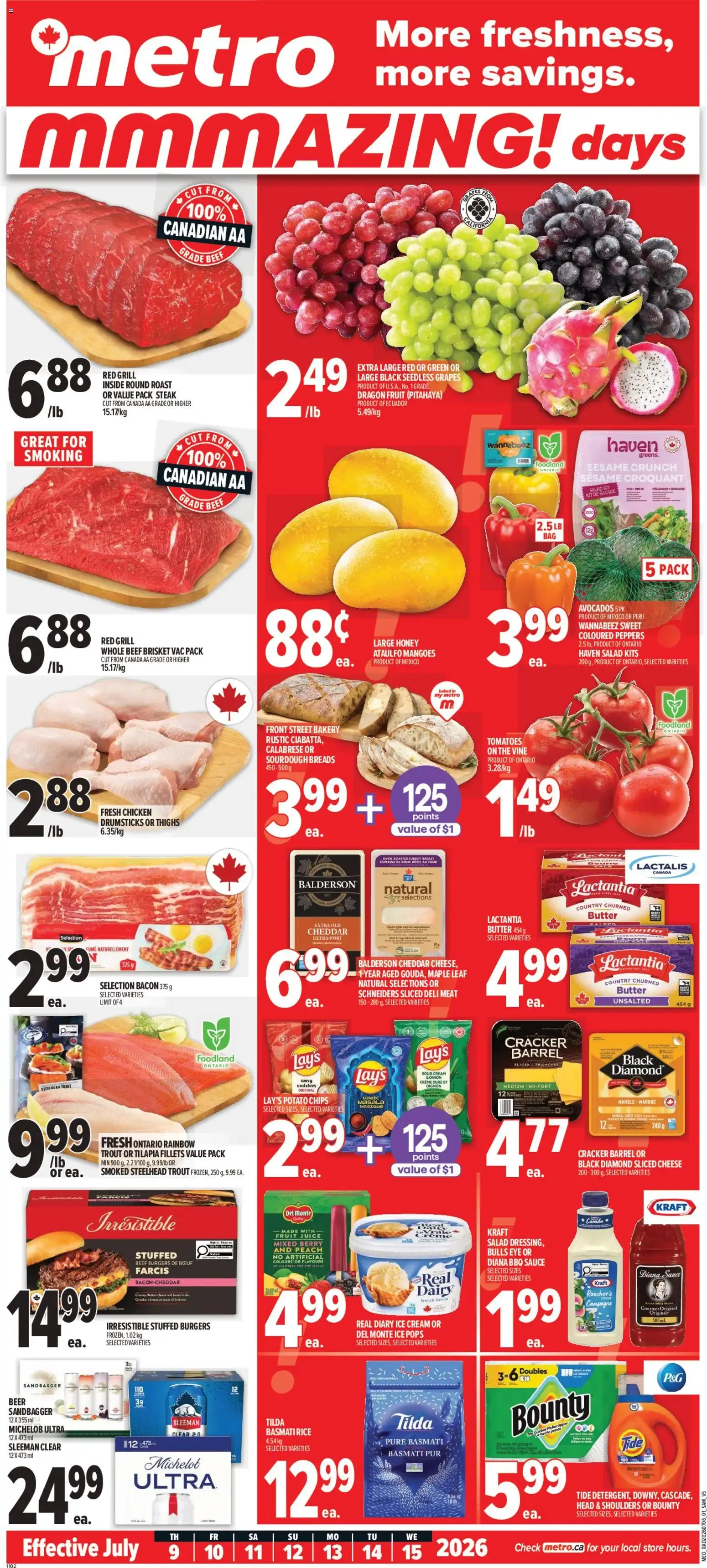 Metro weekly flyer - Québec from Jul 9, 2026 > weekly specials & deals from July 9 to July 15 2026 - flyer page 1