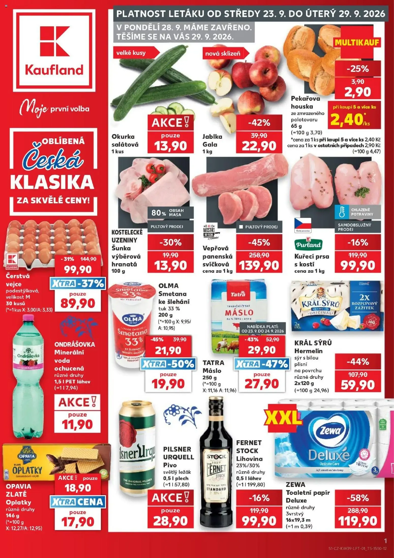 Kaufland leták - Praha 4 od 23.09.2026 - Nový na příští týden - 23. září 29. září 2026 - Page 1