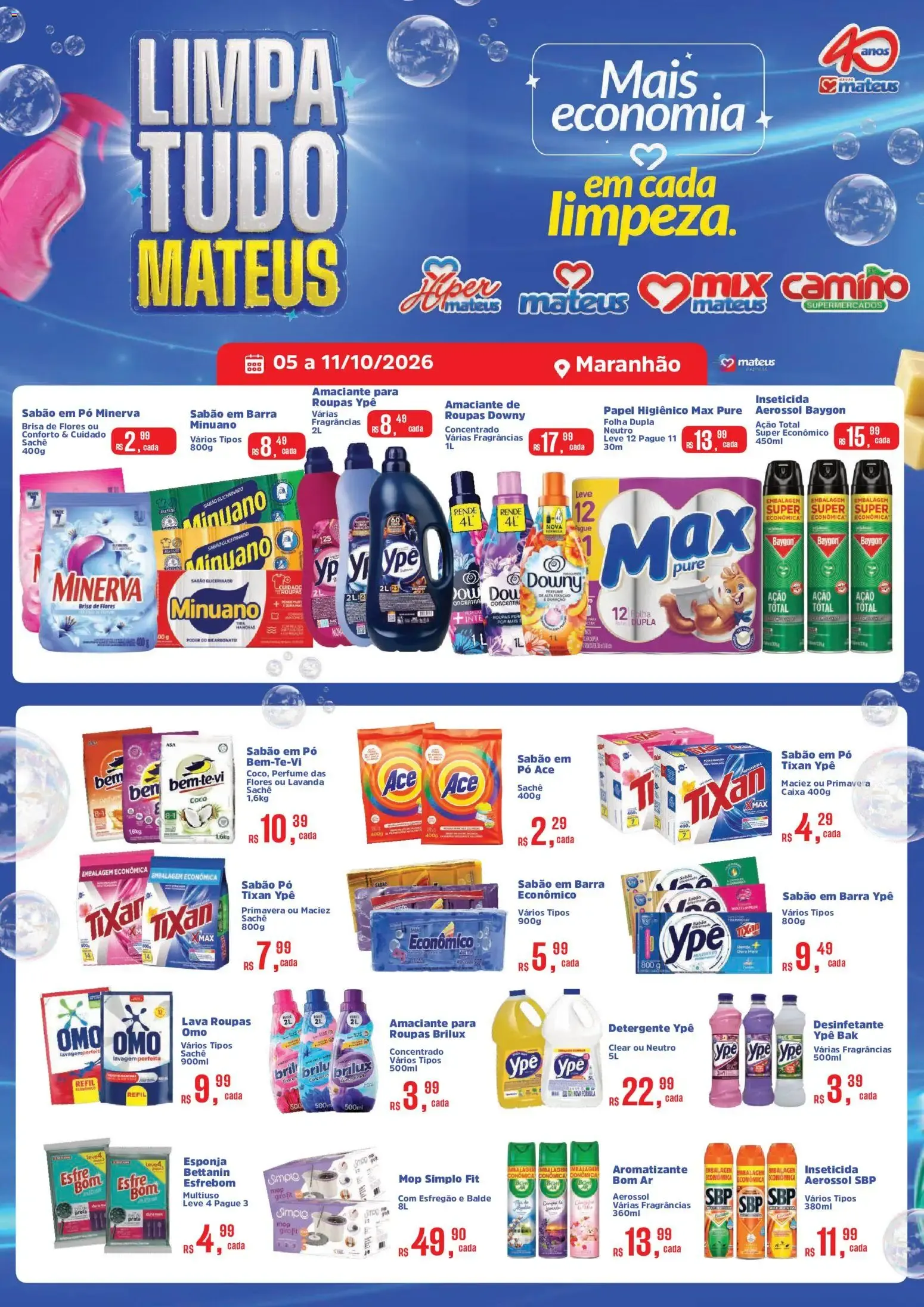 Encarte de Mateus ofertas Festival de Limpeza de 05/10/2026 | Promoções Online 5 de outubro até 11 de outubro 2026 - Pagina 1