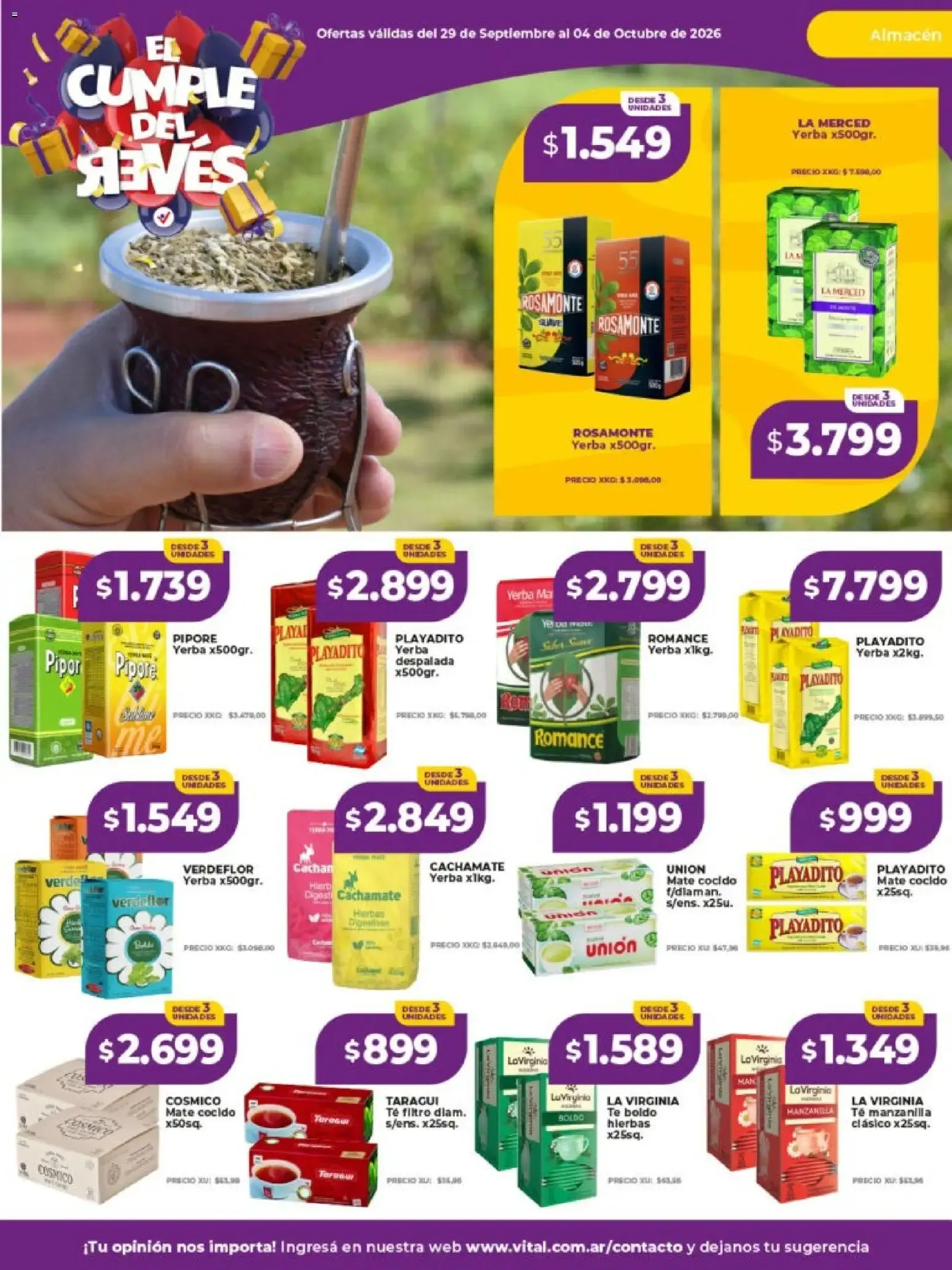 Ofertas de Vital - El Cumple del Revés 29 de septiembre al 4 de octubre 2026 - Página 22 del catálogo
