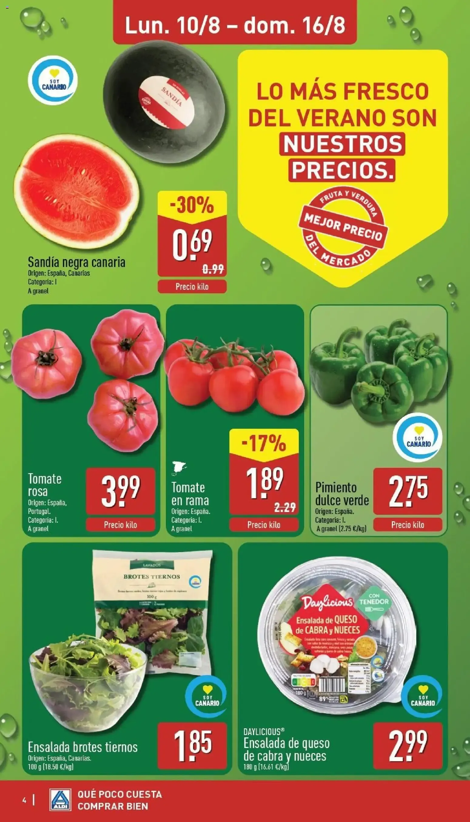 Catálogo de Aldi: Frescura a precios para tirarse a la piscina. 10 de agosto al 16 de agosto 2026 - Página 4