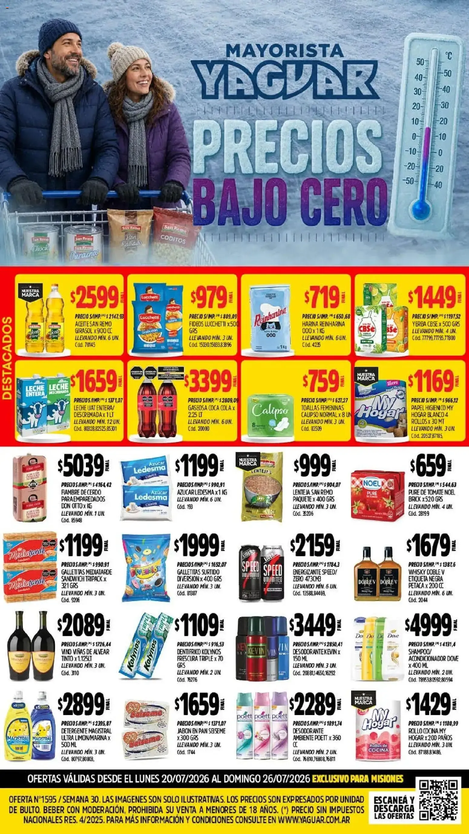 Ofertas de Yaguar - Precios Bajo Cero 20 de julio al 26 de julio 2026 - Página 1 del catálogo