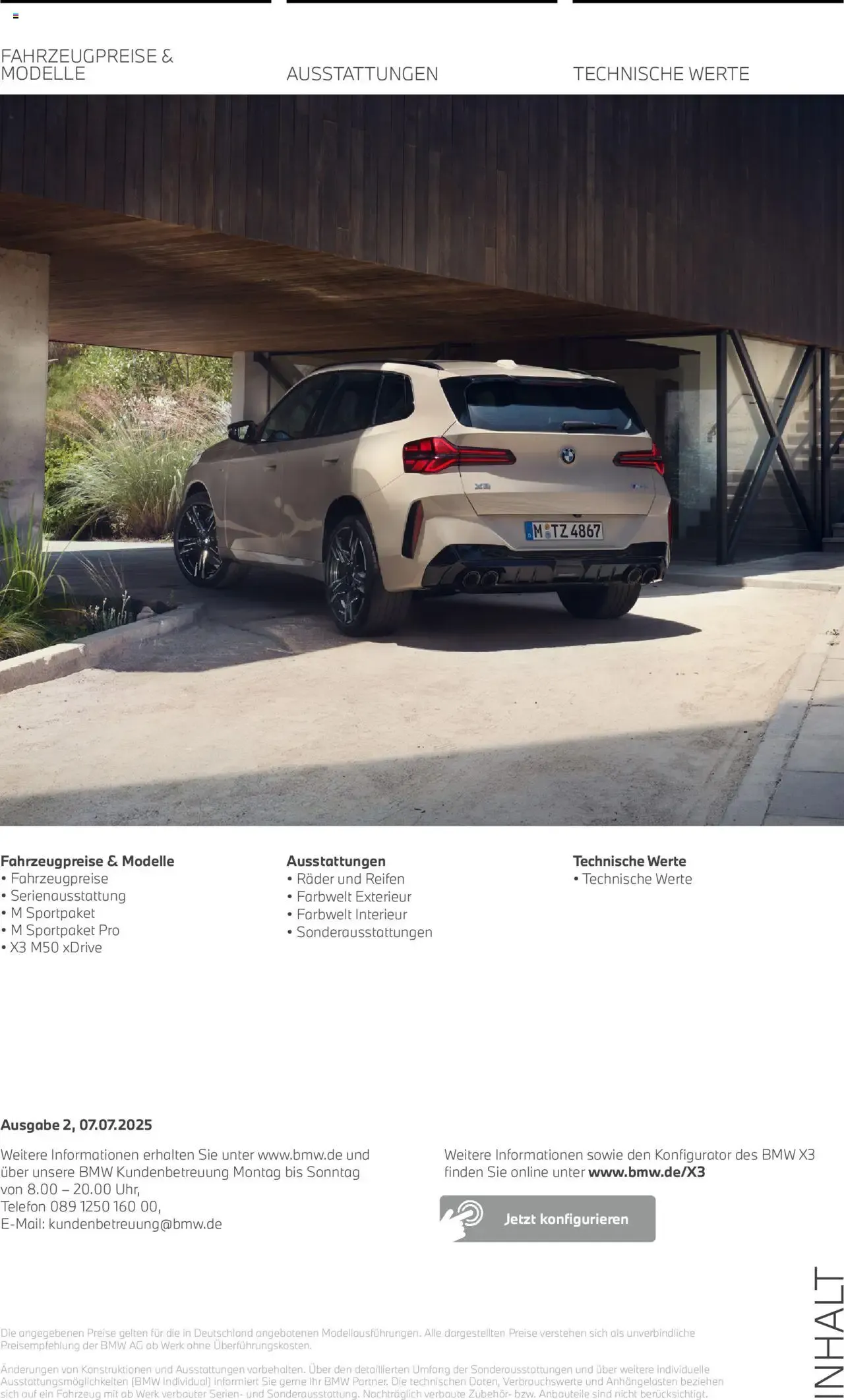 The X3 von 1. August bis 31. Dezember 2026 - Prospekt seite 2