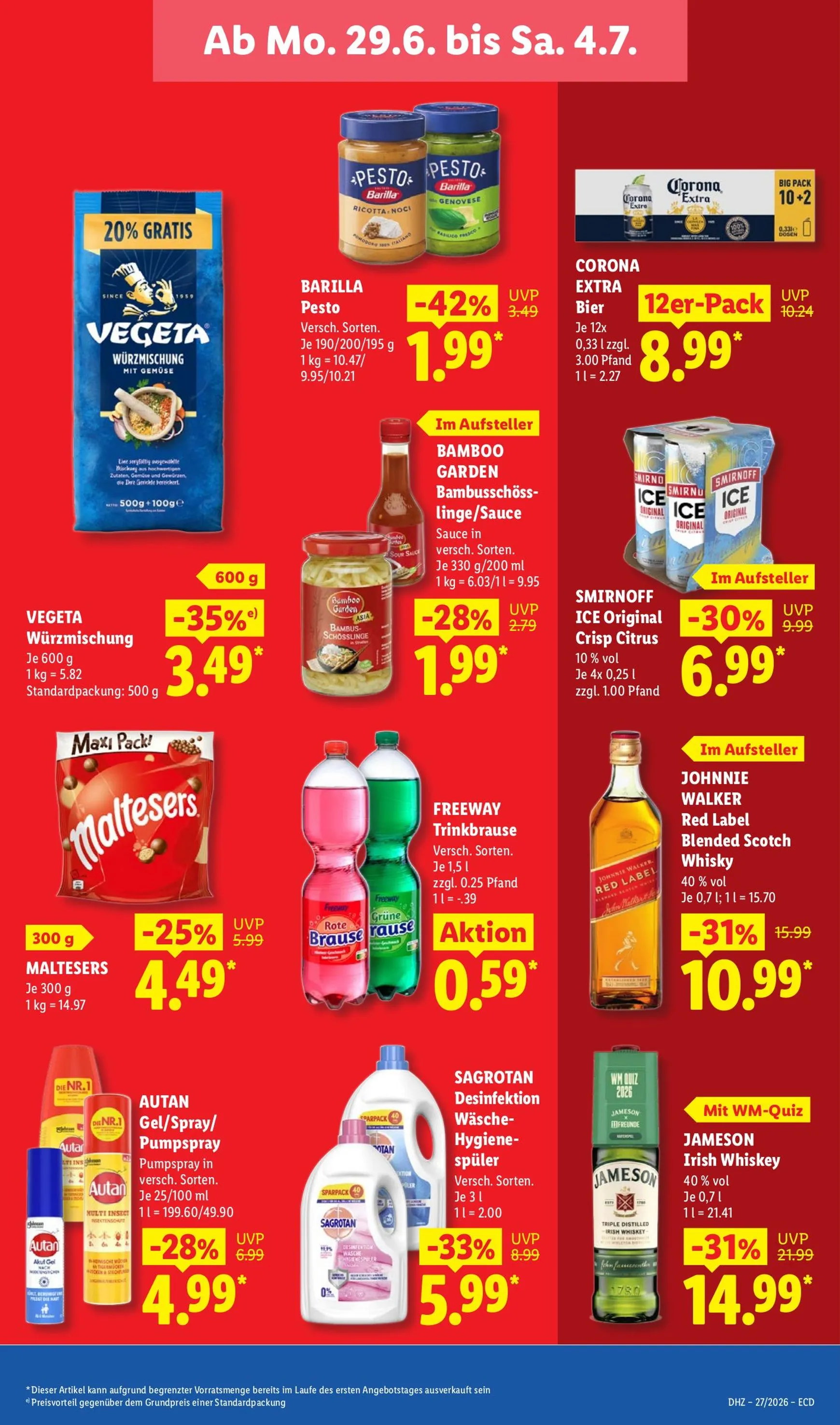 Lidl Prospekt – von Montag 29.06.2026 bis Samstag 04.07.2026 von 29. Juni bis 4. Juli 2026 - Prospekt seite 26