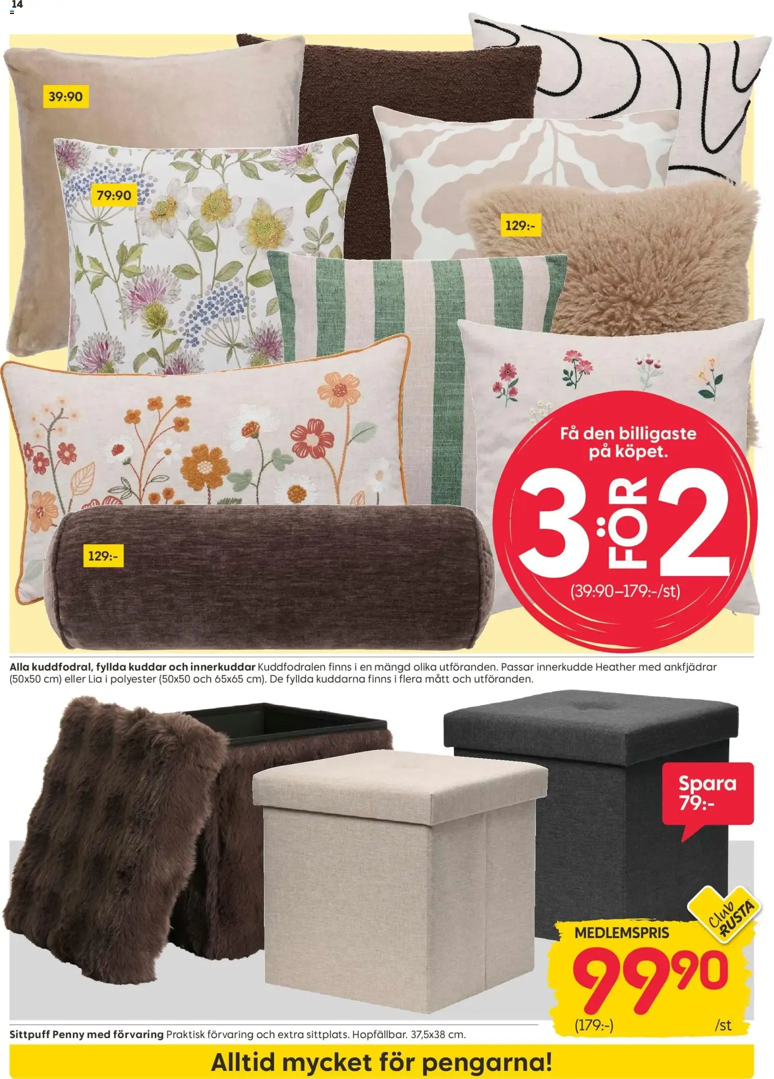 Rusta erbjudanden från 07/09/2026 - 13/09/2026 > Reklamblad nuvarande rabatter från 7 september till 13 september 2026 - Reklamblad sidor 14