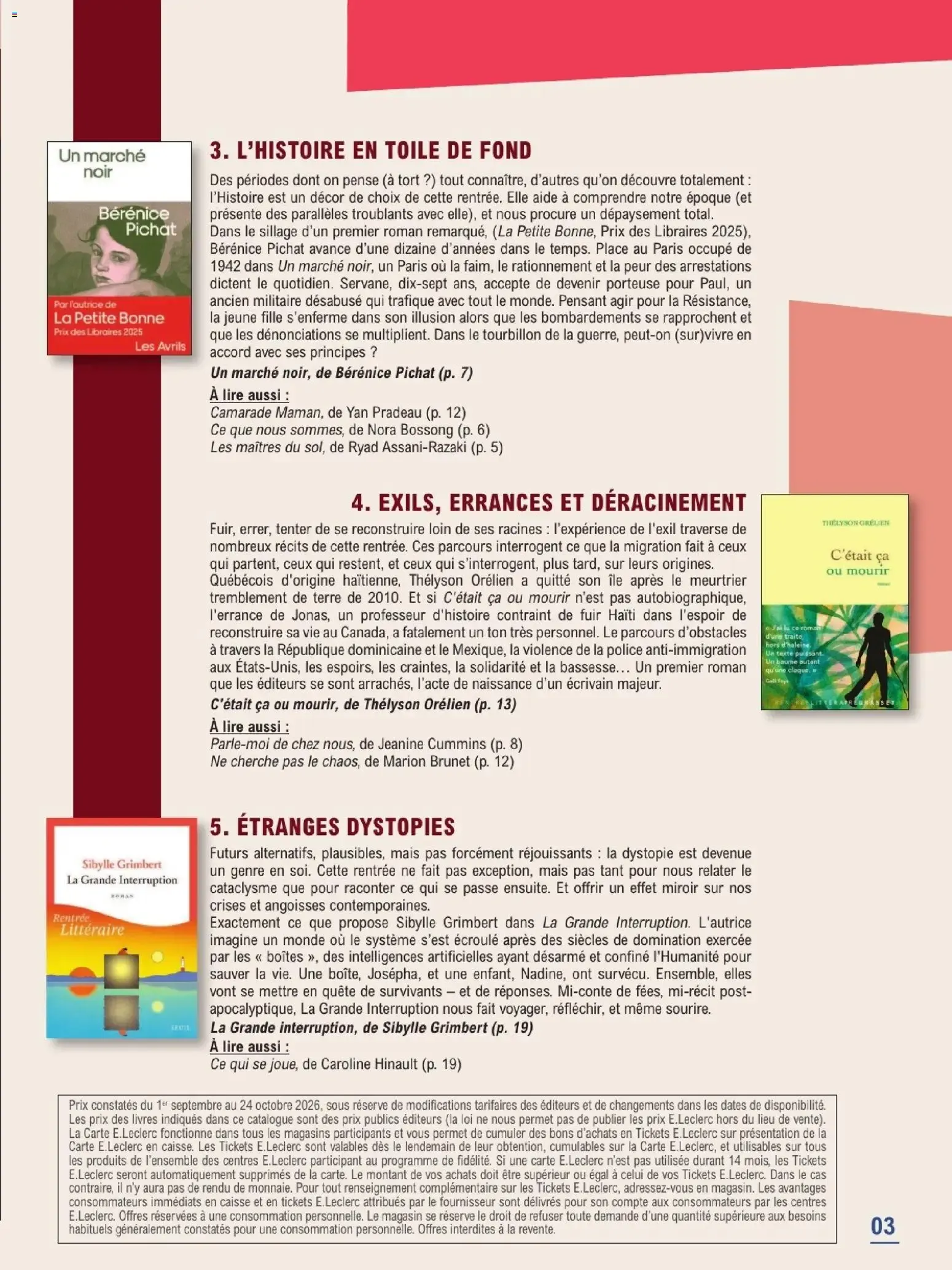 Espace Culturel E.Leclerc - Rentrée Littéraire 2026 du 1 septembre au 24 octobre 2026 - Catalogue page 3