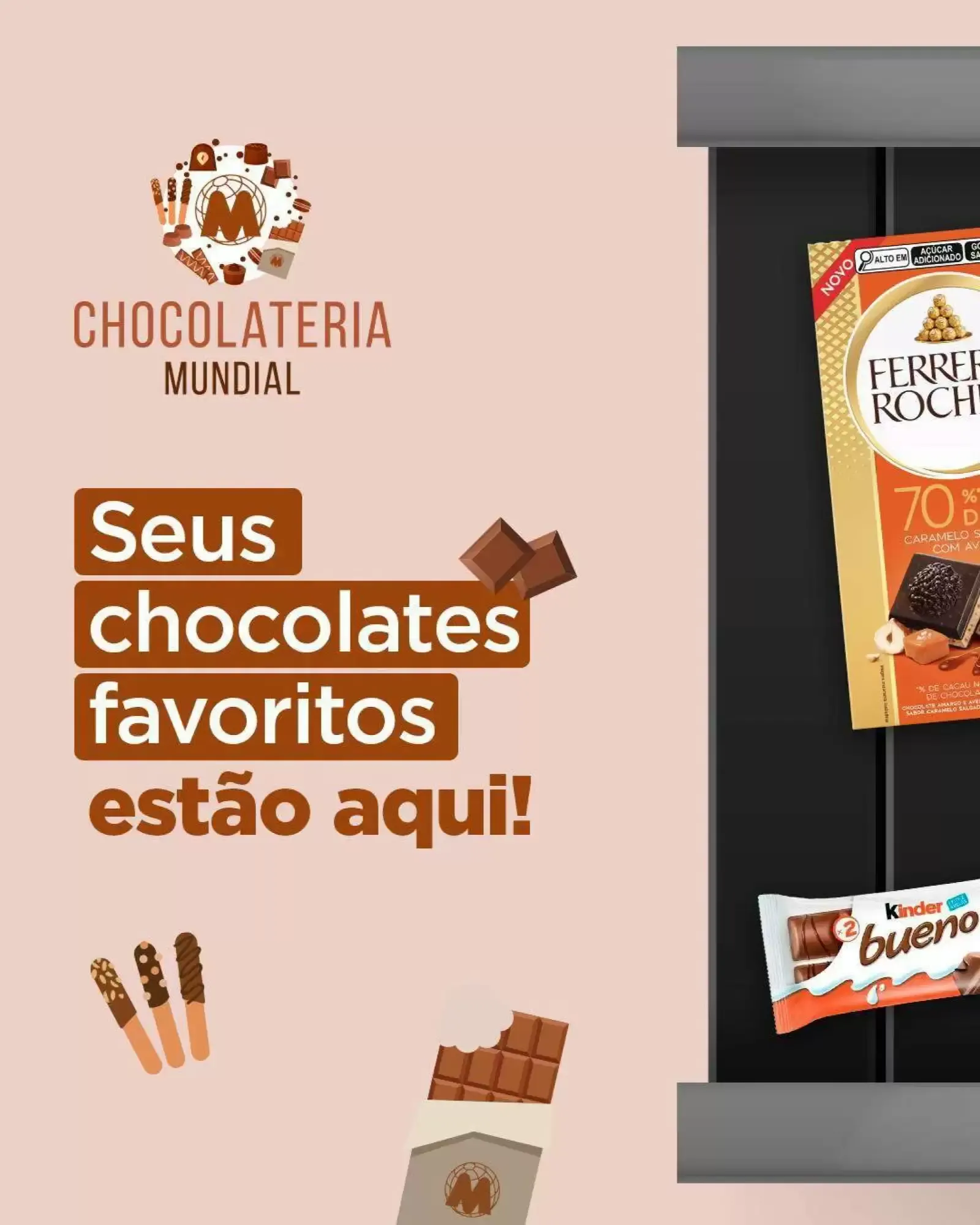 Encarte de Chocolateria Mundial: Seus chocolates favoritos estão aqui! 9 de agosto até 15 de agosto 2026 - Pagina 1