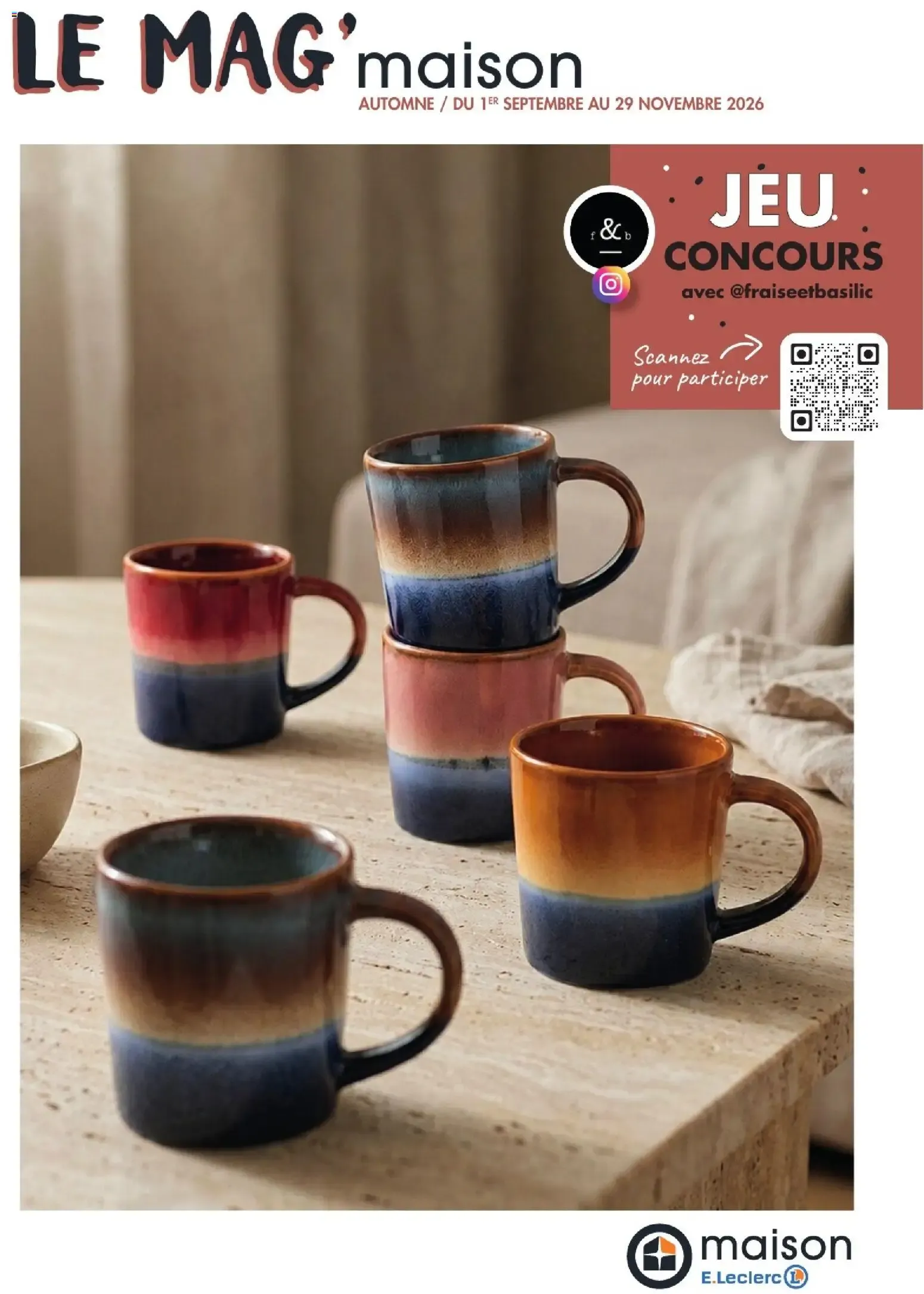 LE MAG' maison E.Leclerc du 1 septembre au 29 novembre 2026 - Catalogue page 1