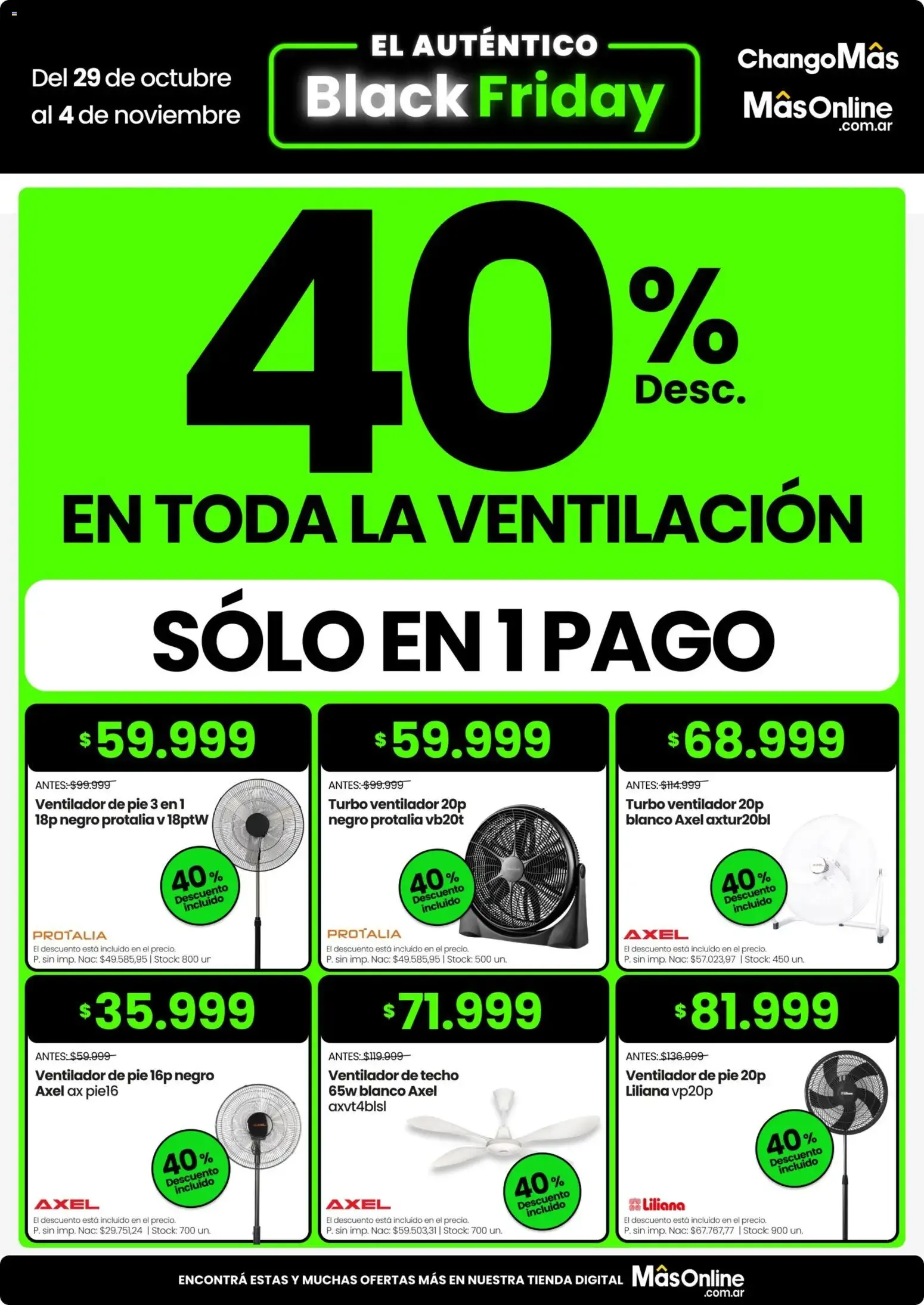 Ofertas de Changomas BLACK FRIDAY Folleto de 29/10/2026 29 de octubre al 4 de noviembre 2026 - Página 7 del catálogo