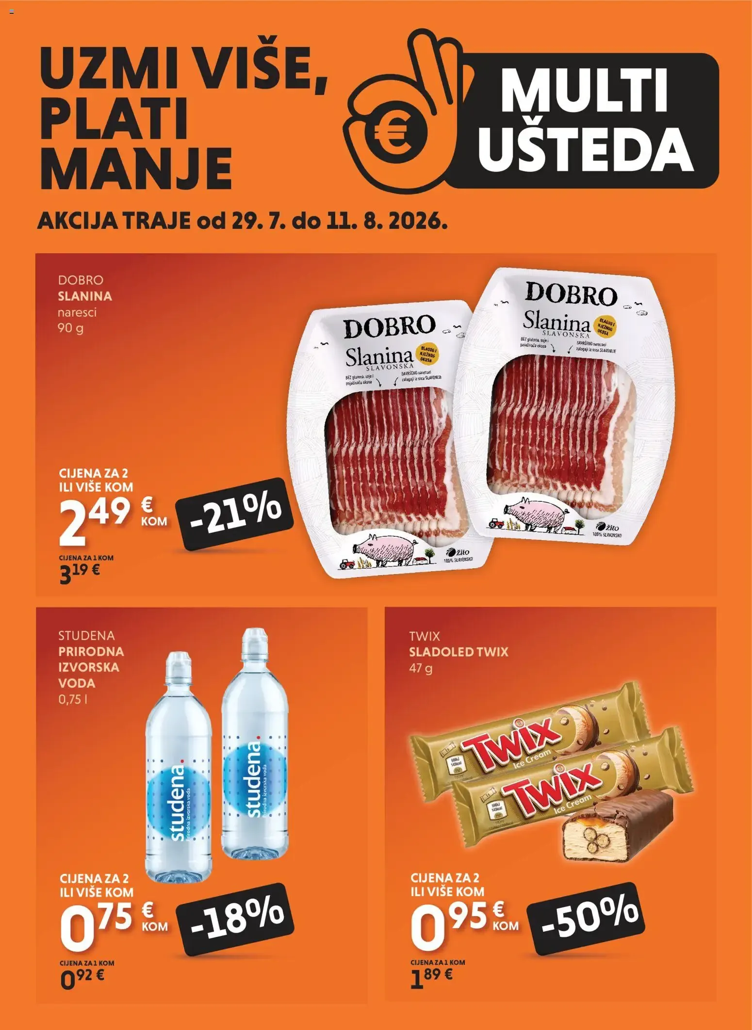 Katalog Multi Ušteda: Uzmi više, plati manje od 29. srpnja do 11. kolovoza 2026. - Pregled Stranica 1