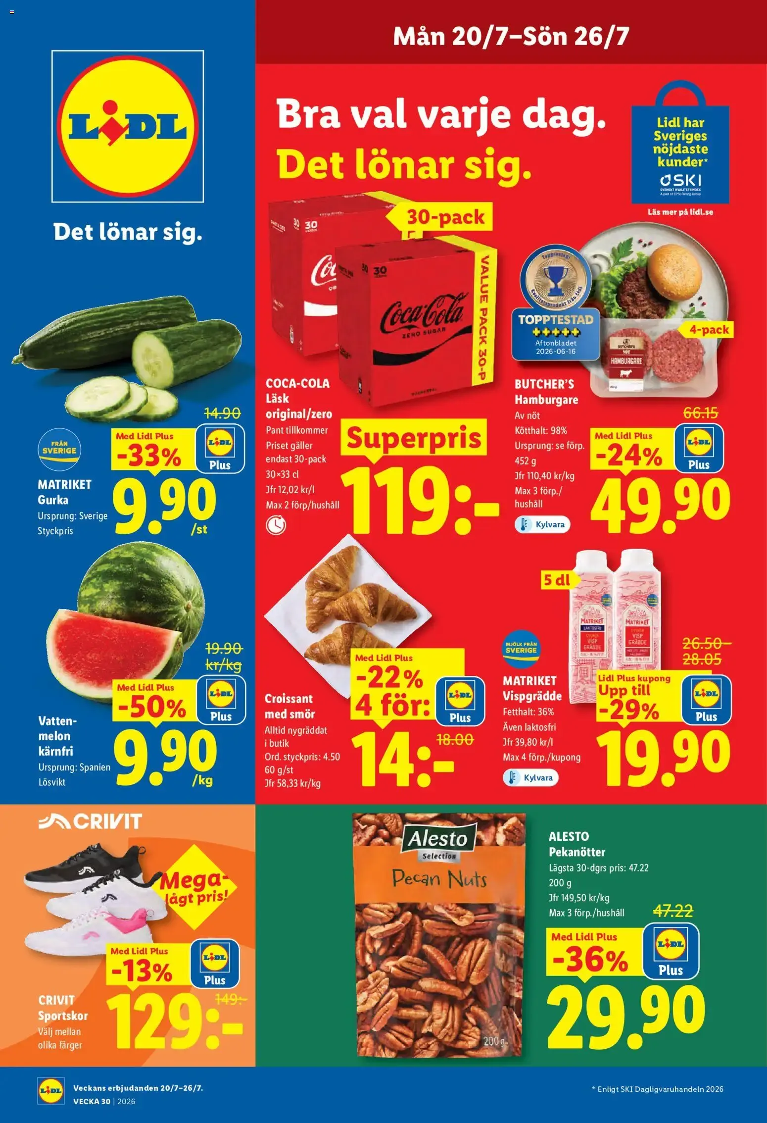Lidl erbjudanden från 20/07/2026 - 26/07/2026 > Reklamblad nuvarande rabatter från 20 juli till 26 juli 2026 - Reklamblad sidor 1