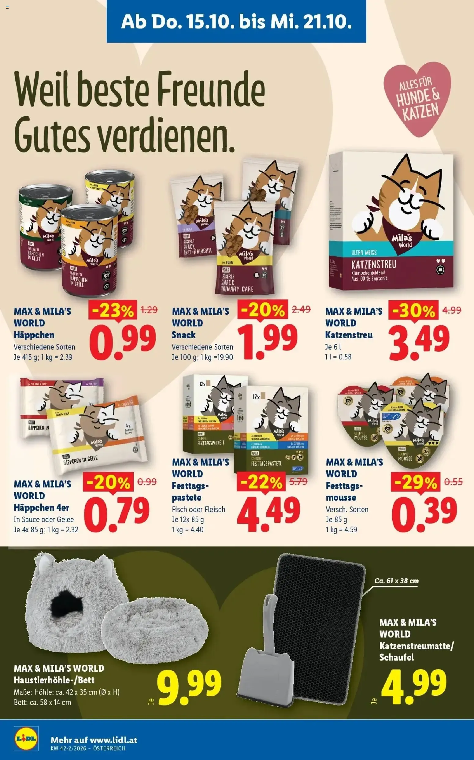 Lidl - Max & Mila's World: Ofertas para mascotas von 15. Oktober bis 21. Oktober 2026 - Flugblätt seite 2