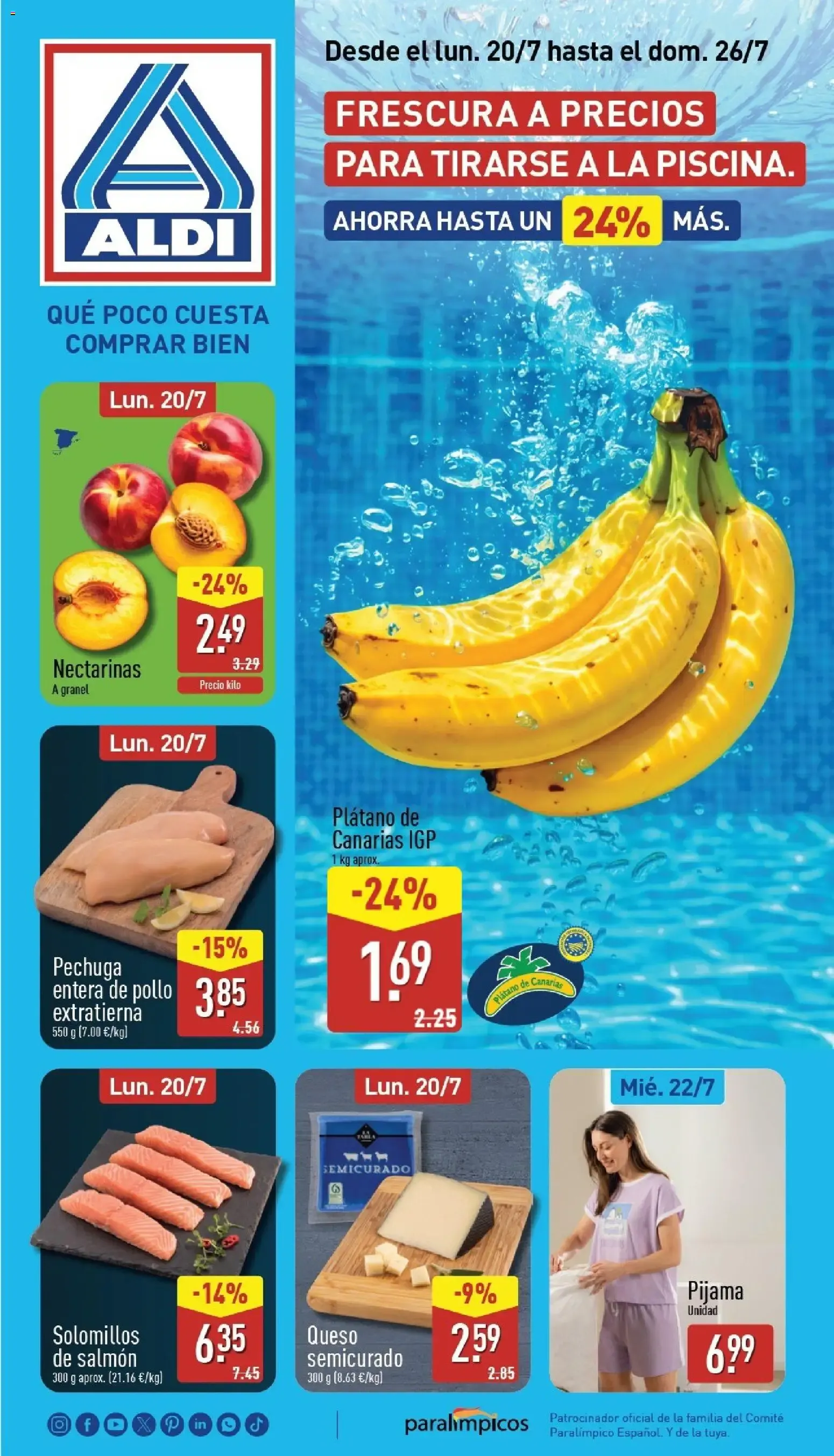 Catálogo de Aldi: Frescura a precios para la piscina 20 de julio al 26 de julio 2026 - Página 1
