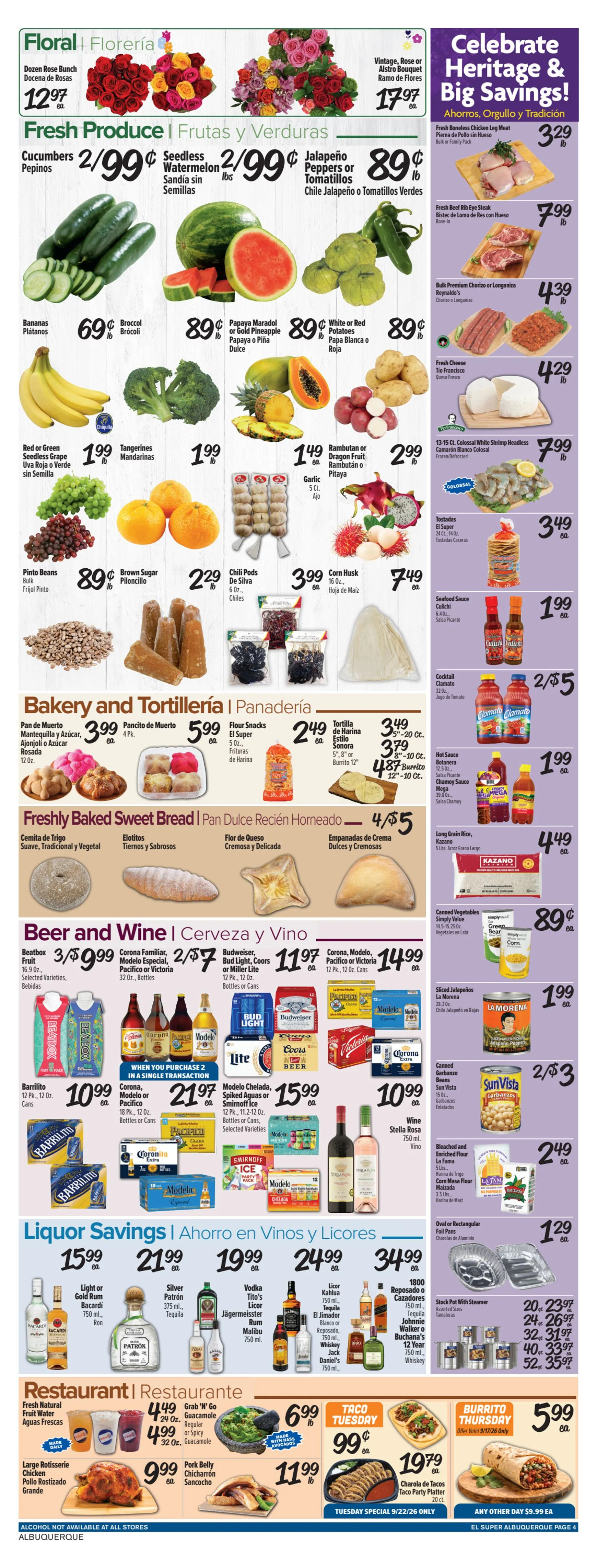 Weekly ad El Super - Hispanic Heritage Month from September 16 to September 22 2026 - Page 4