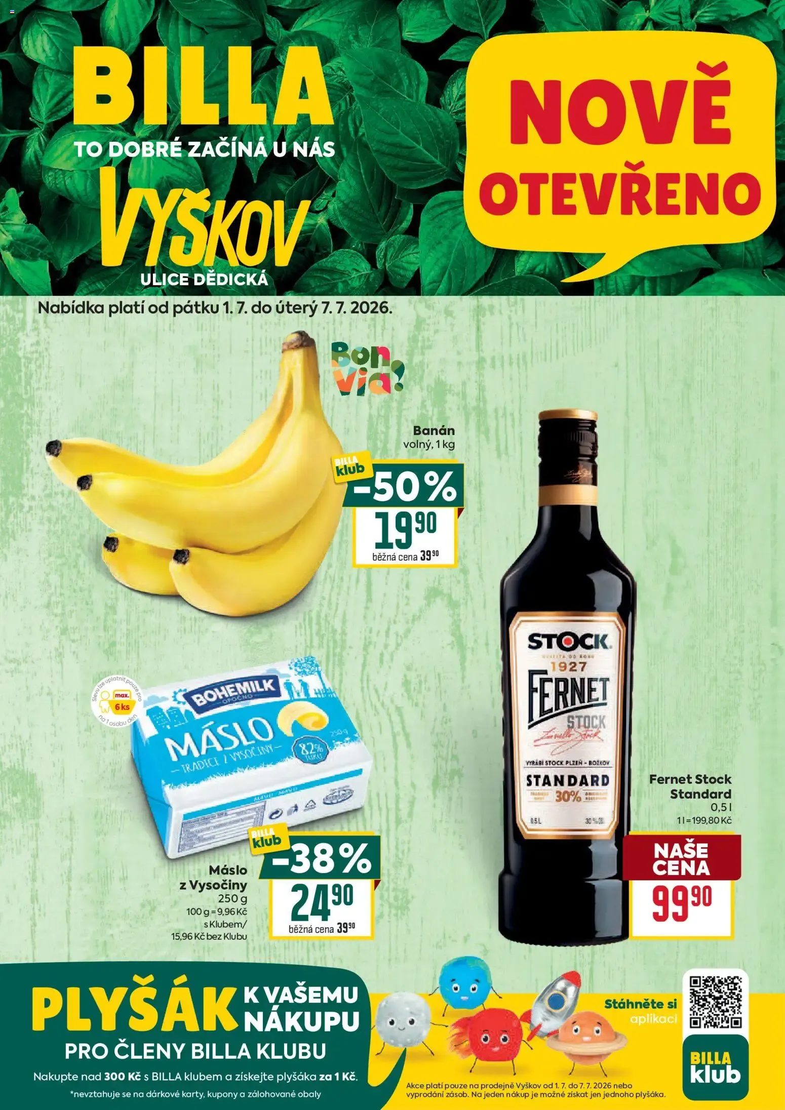BILLA Vyškov - Nově Otevřeno - 1. července 7. července 2026 - Page 1