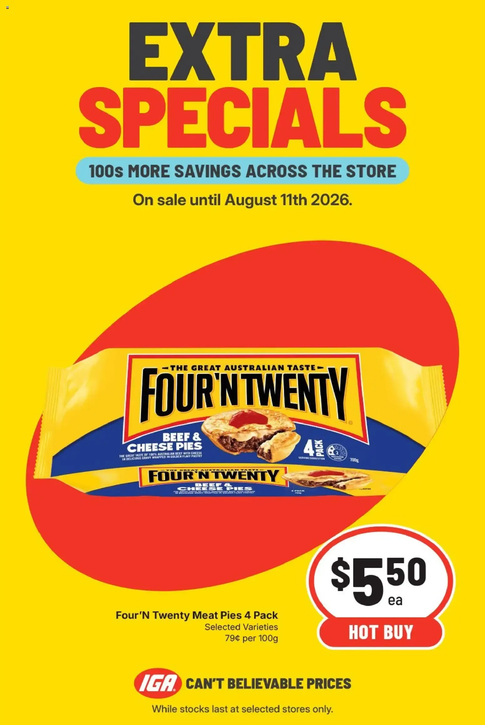 IGA: EXTRA SPECIALS - Catalogue valid from 5 August to 11 August 2026 - page 1