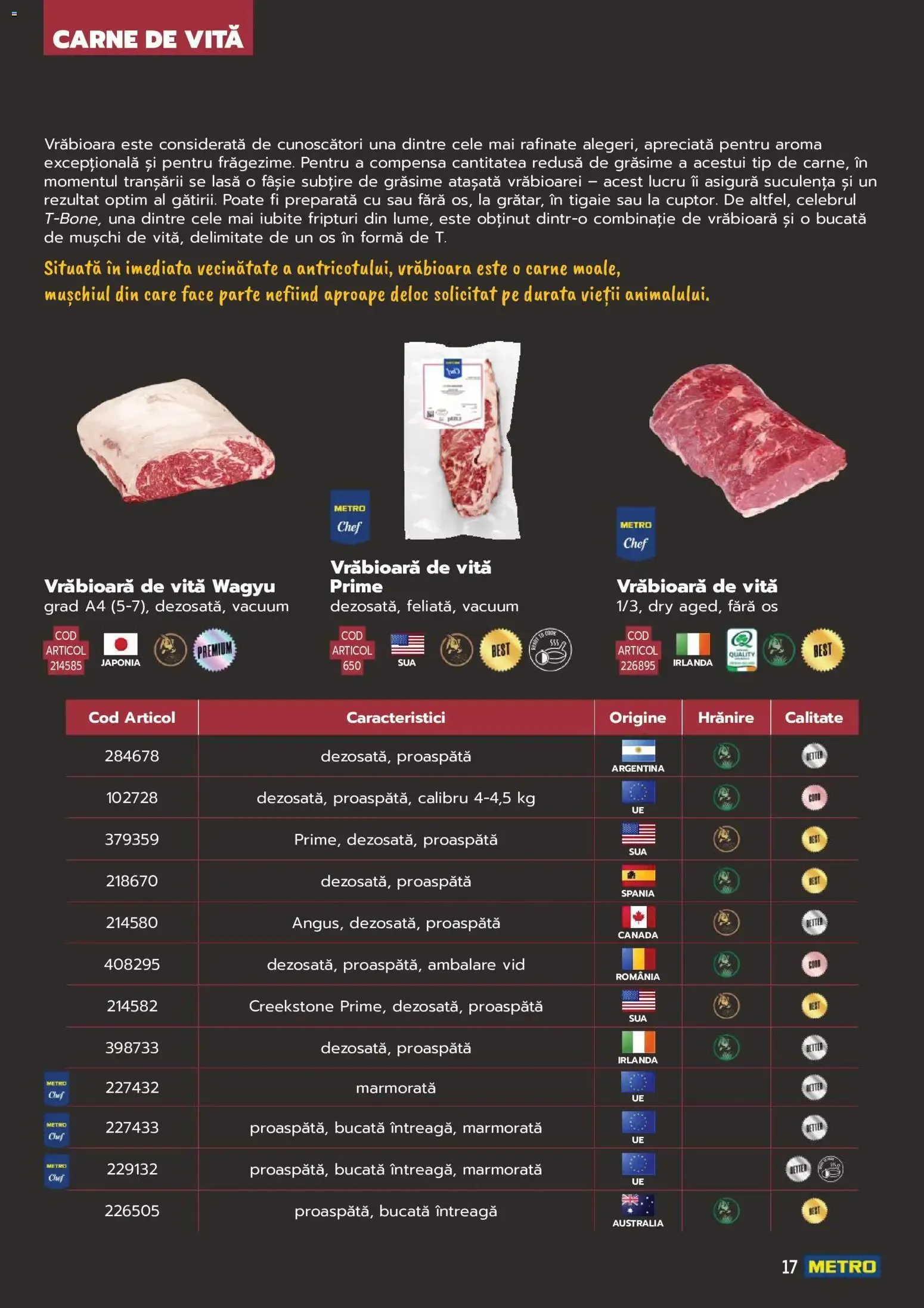 Catalog Metro catalog - Carne pentru Profesioniști - Oferta 03.06.2025 - 31.12.2026 de la 3 iunie până la 31 decembrie 2026 - Revista Pagina 17