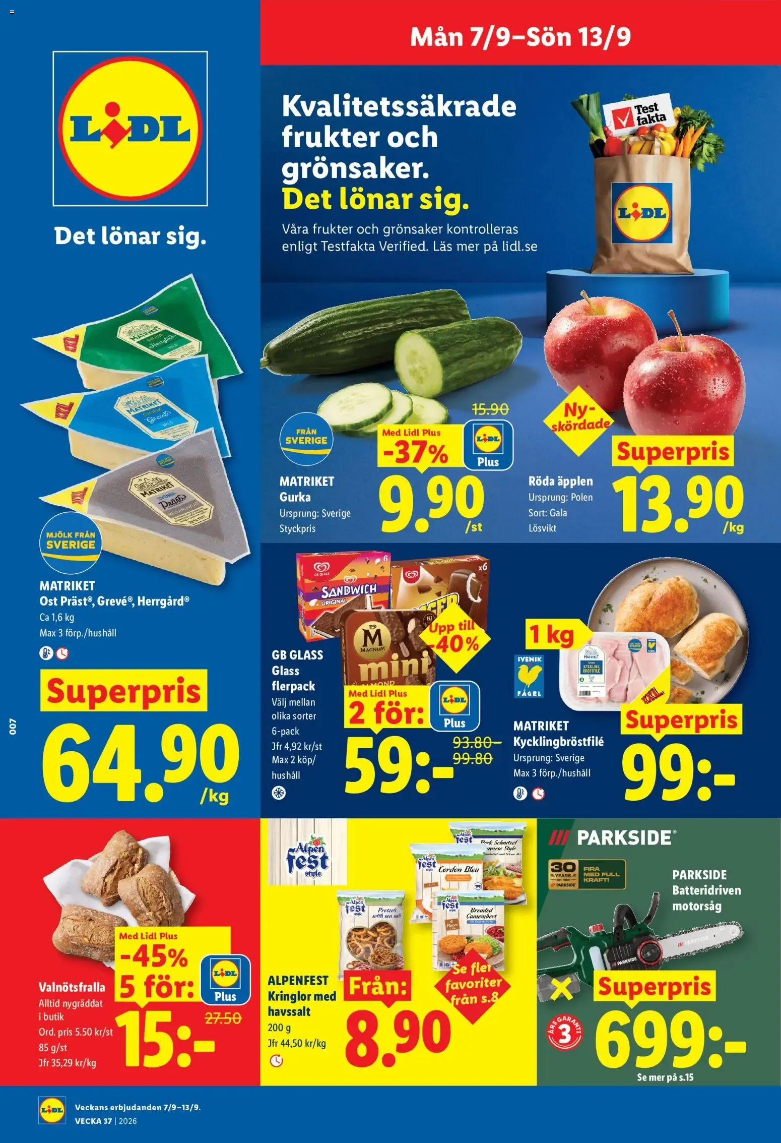 Lidl erbjudanden från 07/09/2026 - 13/09/2026 > Reklamblad nuvarande rabatter