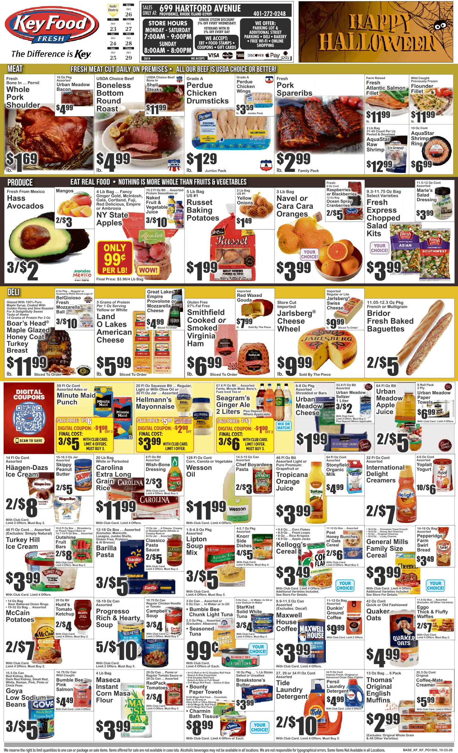 Weekly ad Current Key Food - Hartford Avenue leaflet valid from Friday 10/23/2026 to Thursday 10/29/2026 from October 23 to October 29 2026 - Page 1