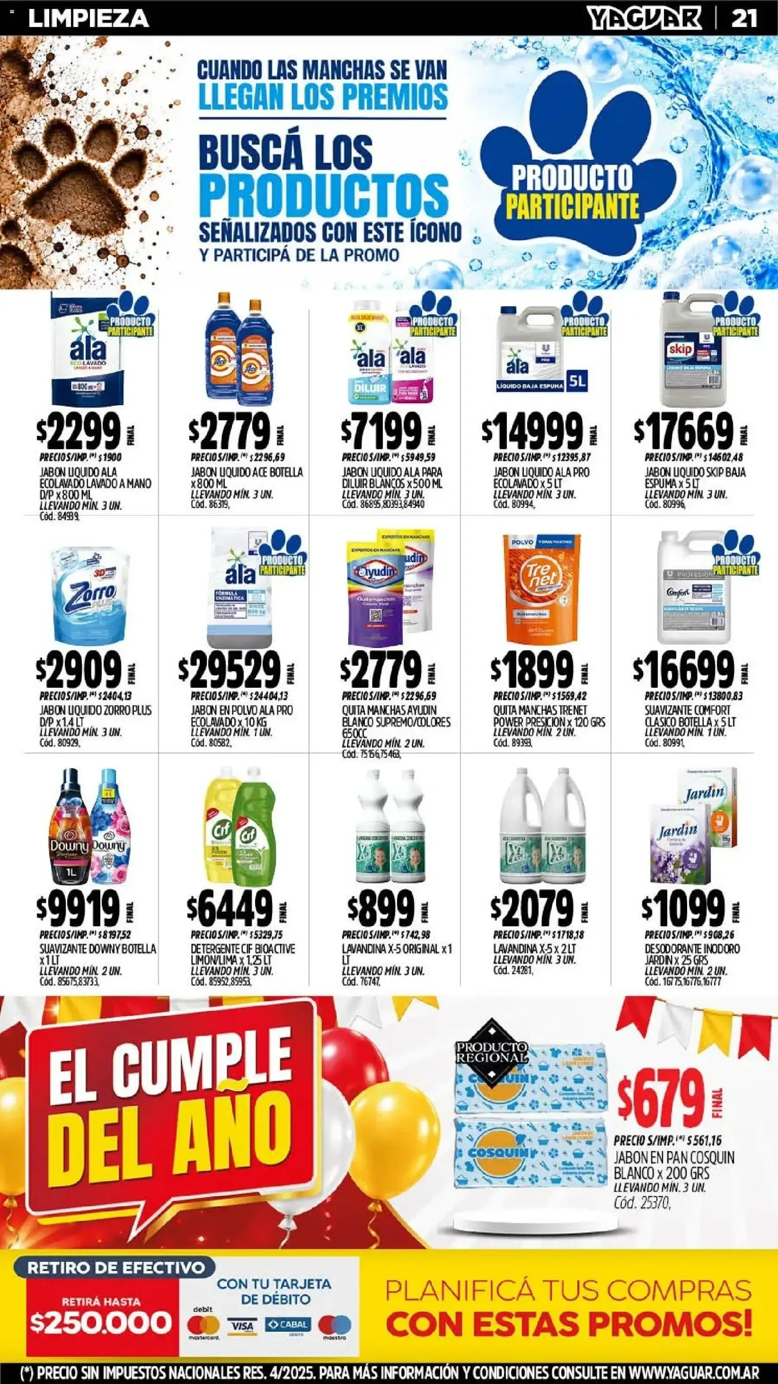 Ofertas de El Cumple del Año 38 Mayorista Yaguar 5 de octubre al 11 de octubre 2026 - Página 20 del catálogo