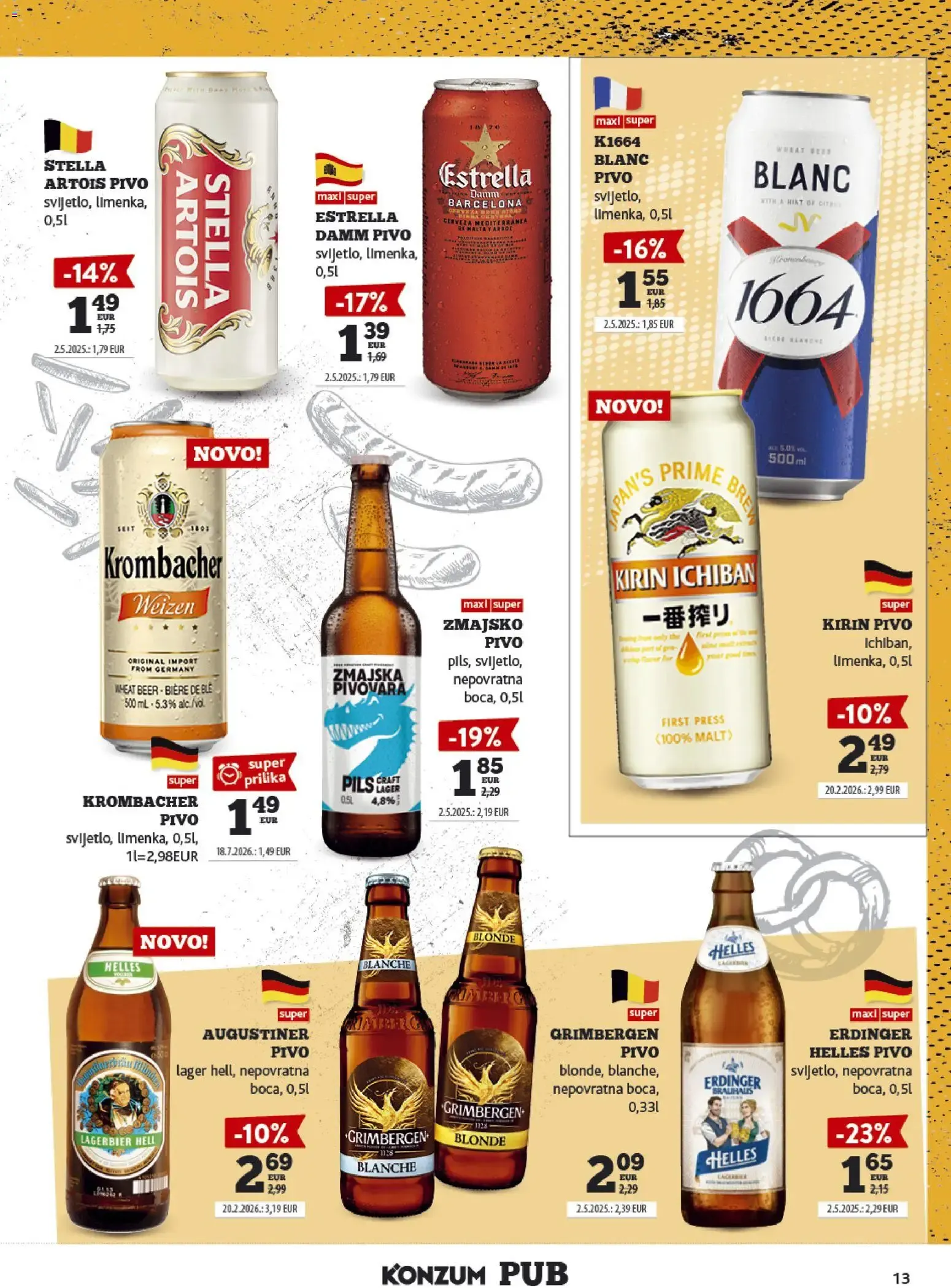 Katalog Konzum Pub: Oferta de Cervezas od 14. rujna do 27. rujna 2026. - Pregled Stranica 13