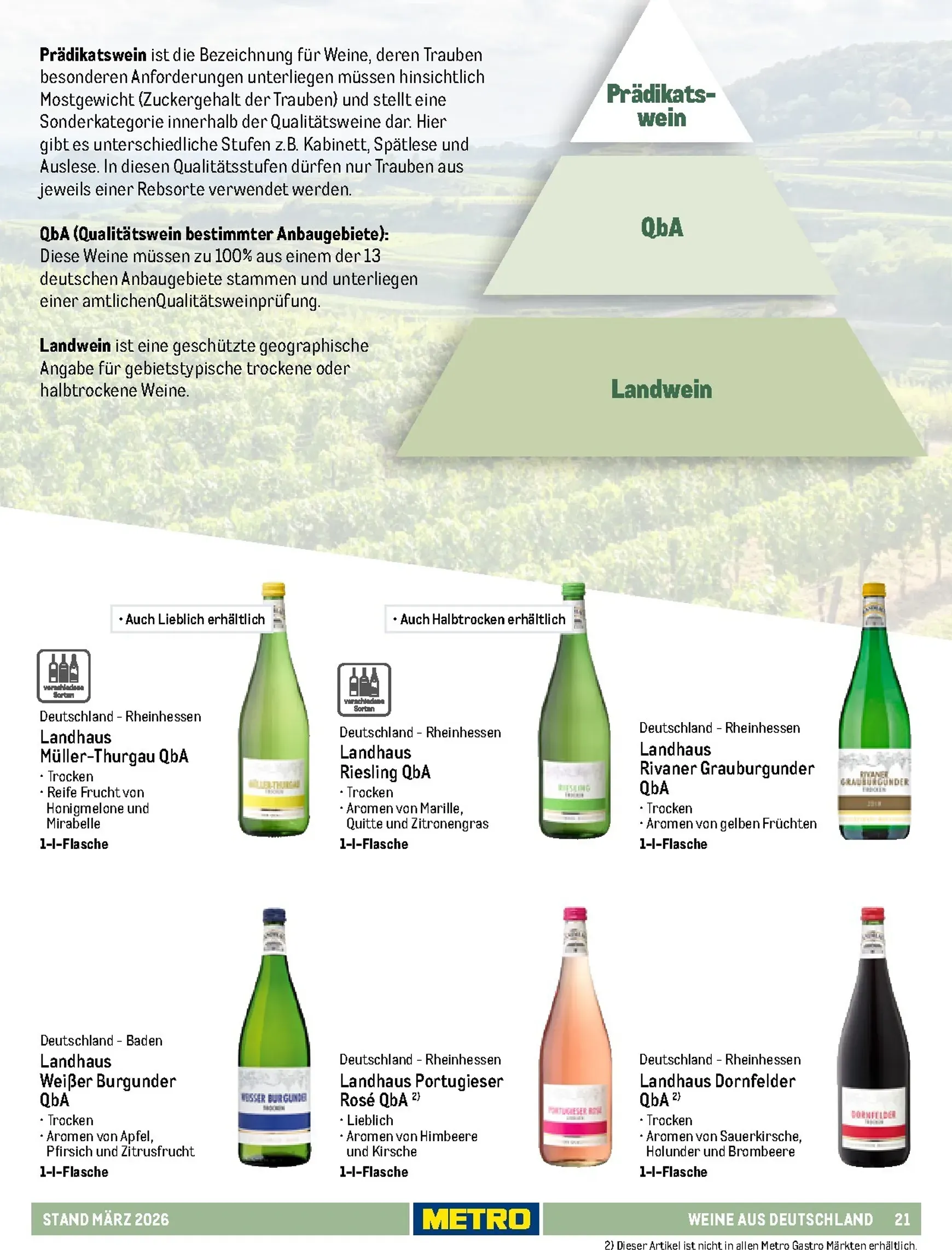 Sortimentskatalog Hauswein: Für jeden Anlass der passende Tropfen von 1. März bis 31. Dezember 2026 - Prospekt seite 21