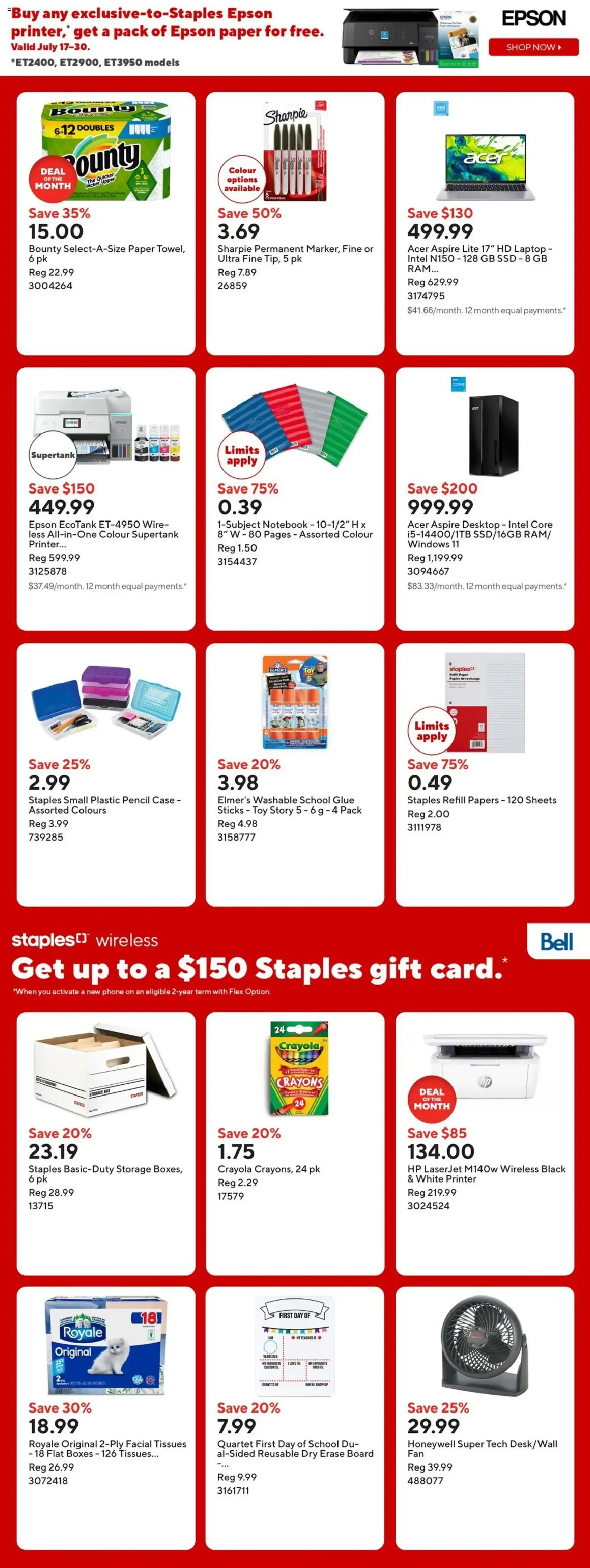 Staples Back to School Flyer from July 27 to July 30 2026 - flyer page 3